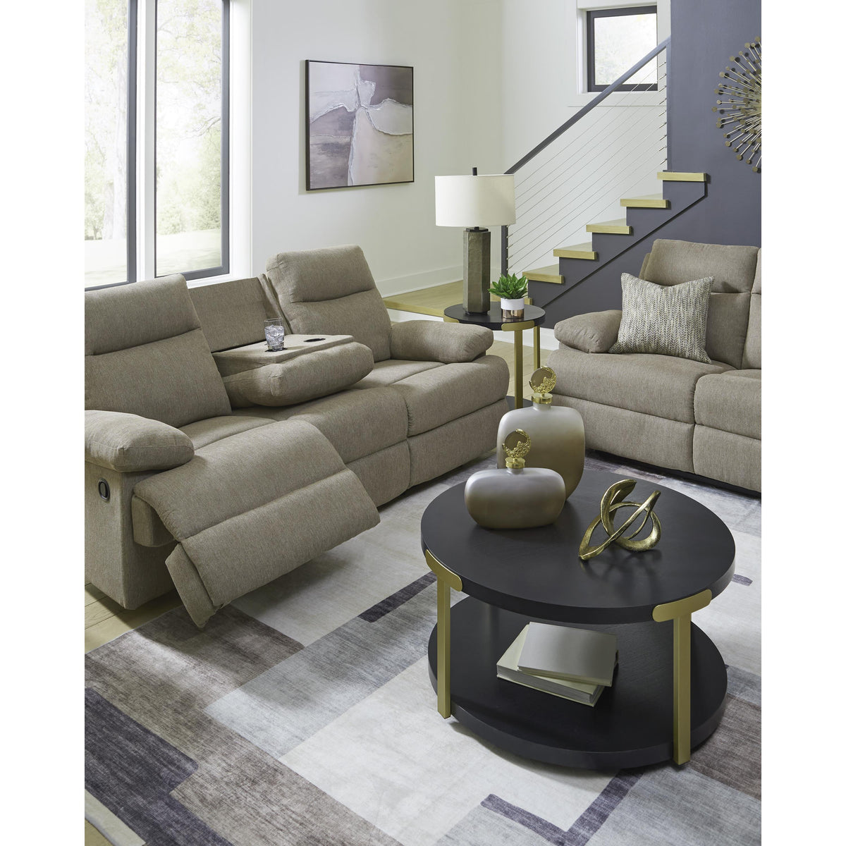 Signature Design by Ashley Side-Swipe PC9140589 Reclining Sofa with Drop Down Table IMAGE 13