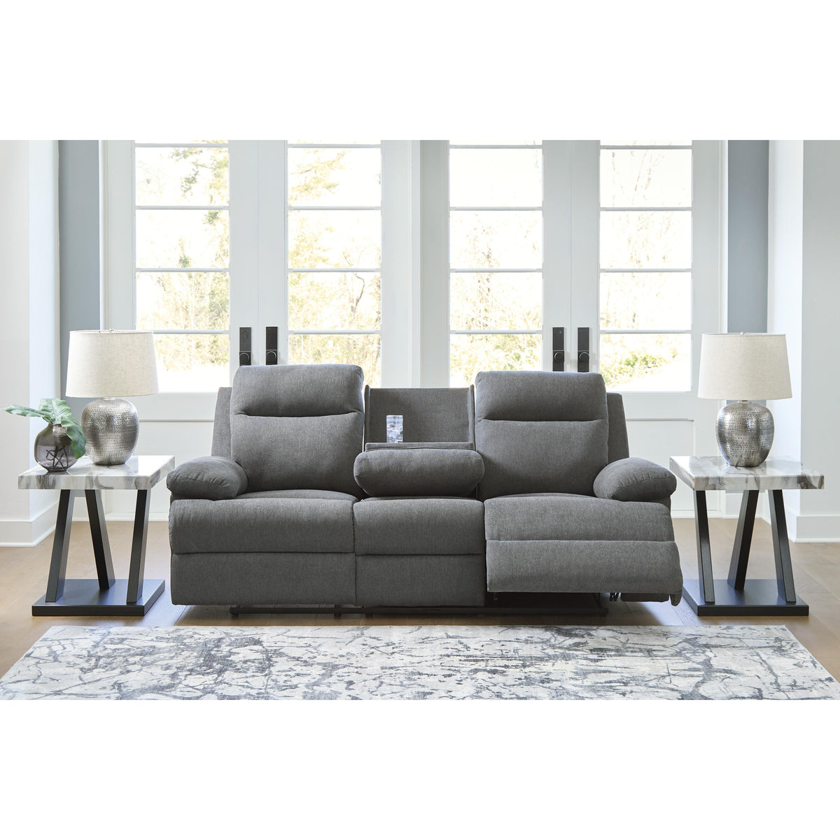 Signature Design by Ashley Side-Swipe PC9140689 Reclining Sofa with Drop Down Table IMAGE 7
