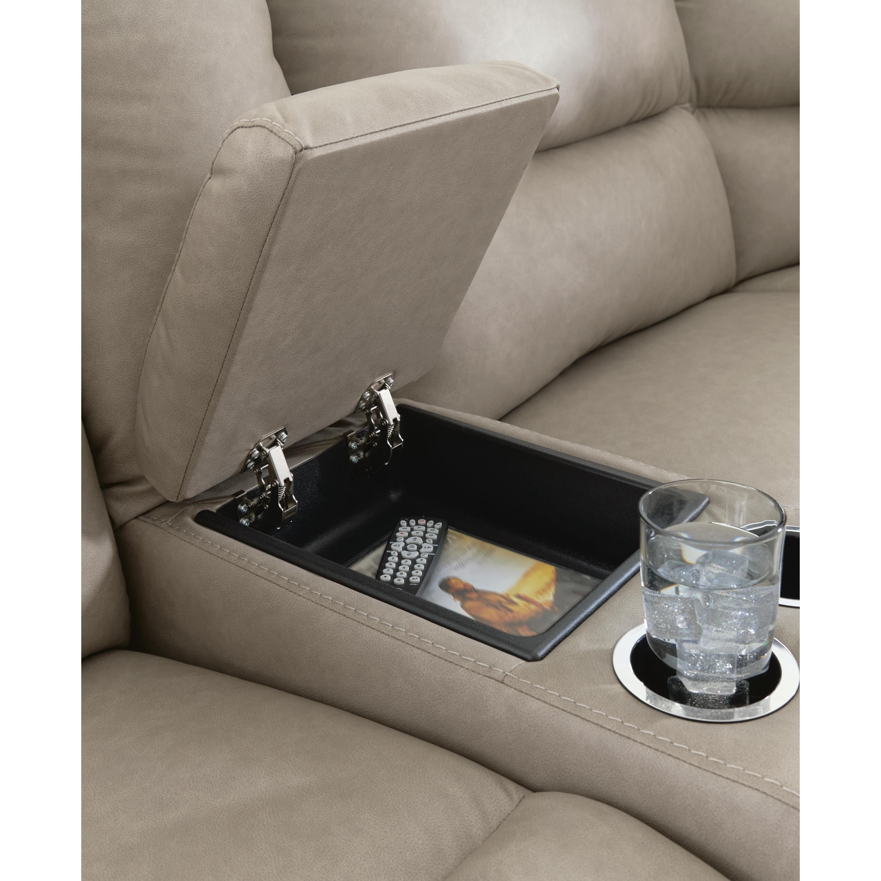 Signature Design by Ashley Narwhal Place PC99201S39 5 pc Reclining Sectional with Storage Consoles IMAGE 4