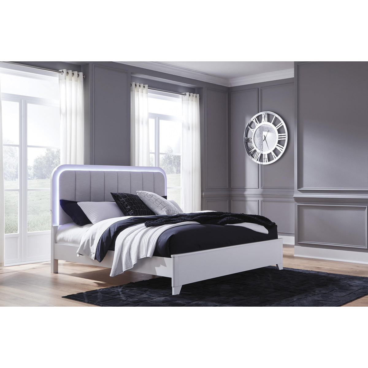 Signature Design by Ashley Jarlee PCB392B4 King Upholstered Panel Bed IMAGE 5