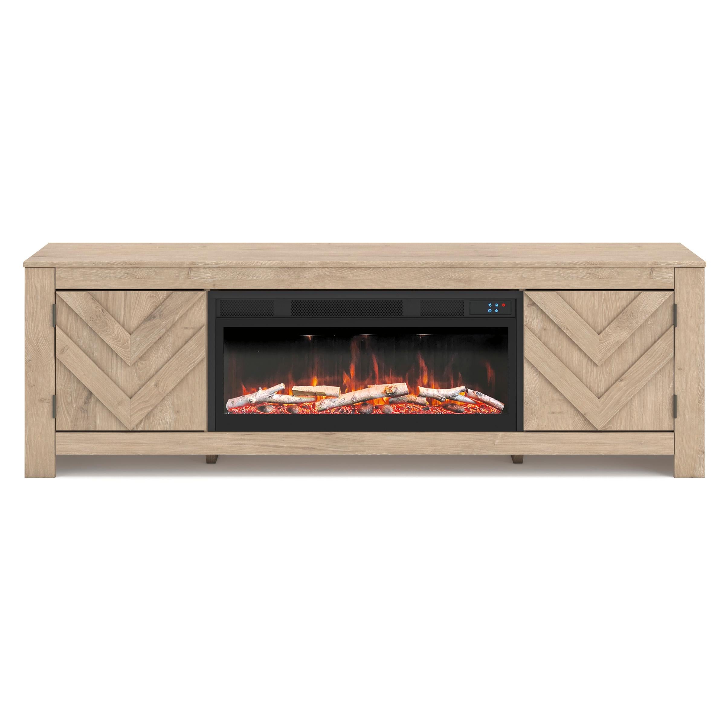 Signature Design by Ashley Cayboni W3787W1 71" TV Stand with Electric Fireplace IMAGE 2