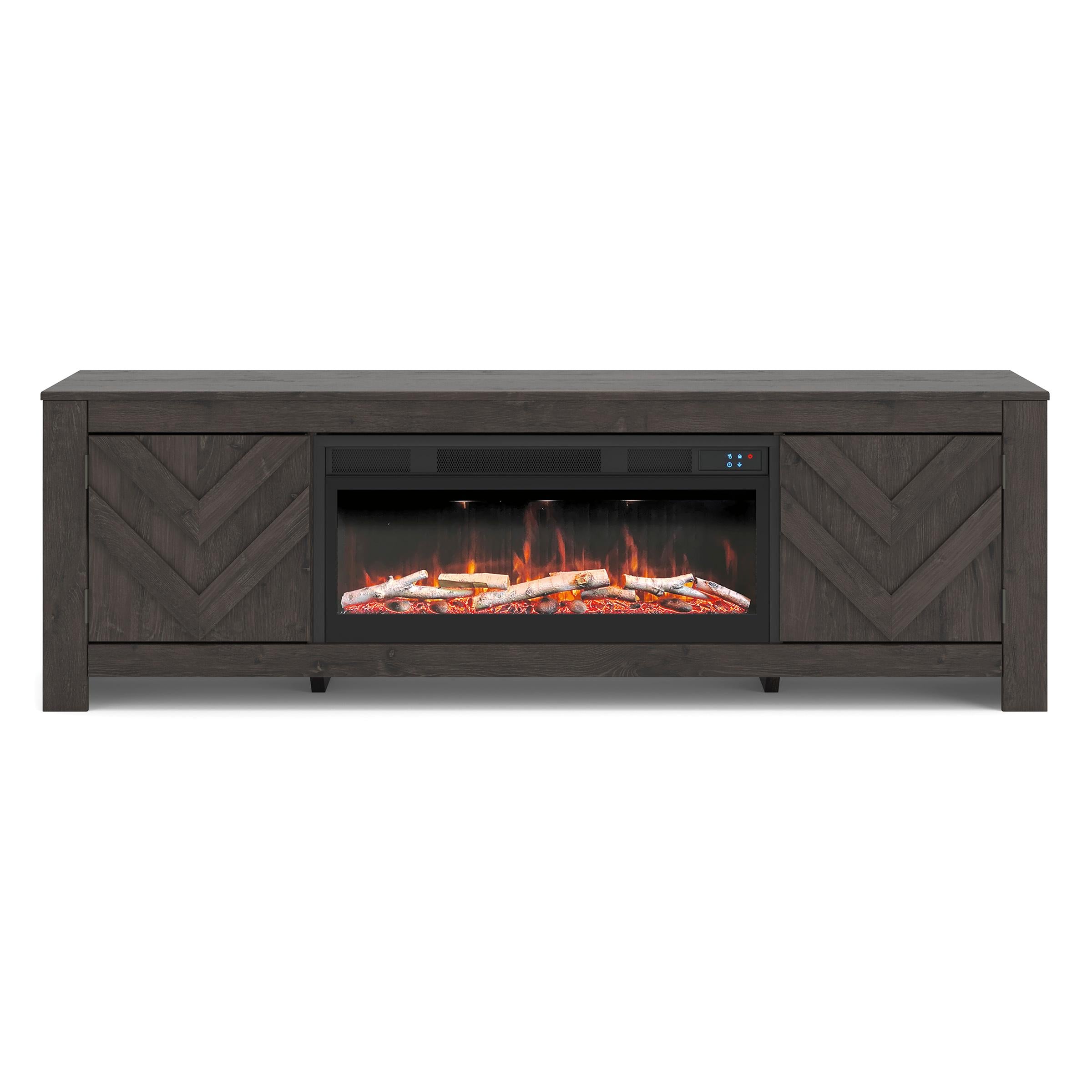 Signature Design by Ashley Cayboni W3789W1 71" TV Stand with Electric Fireplace IMAGE 2