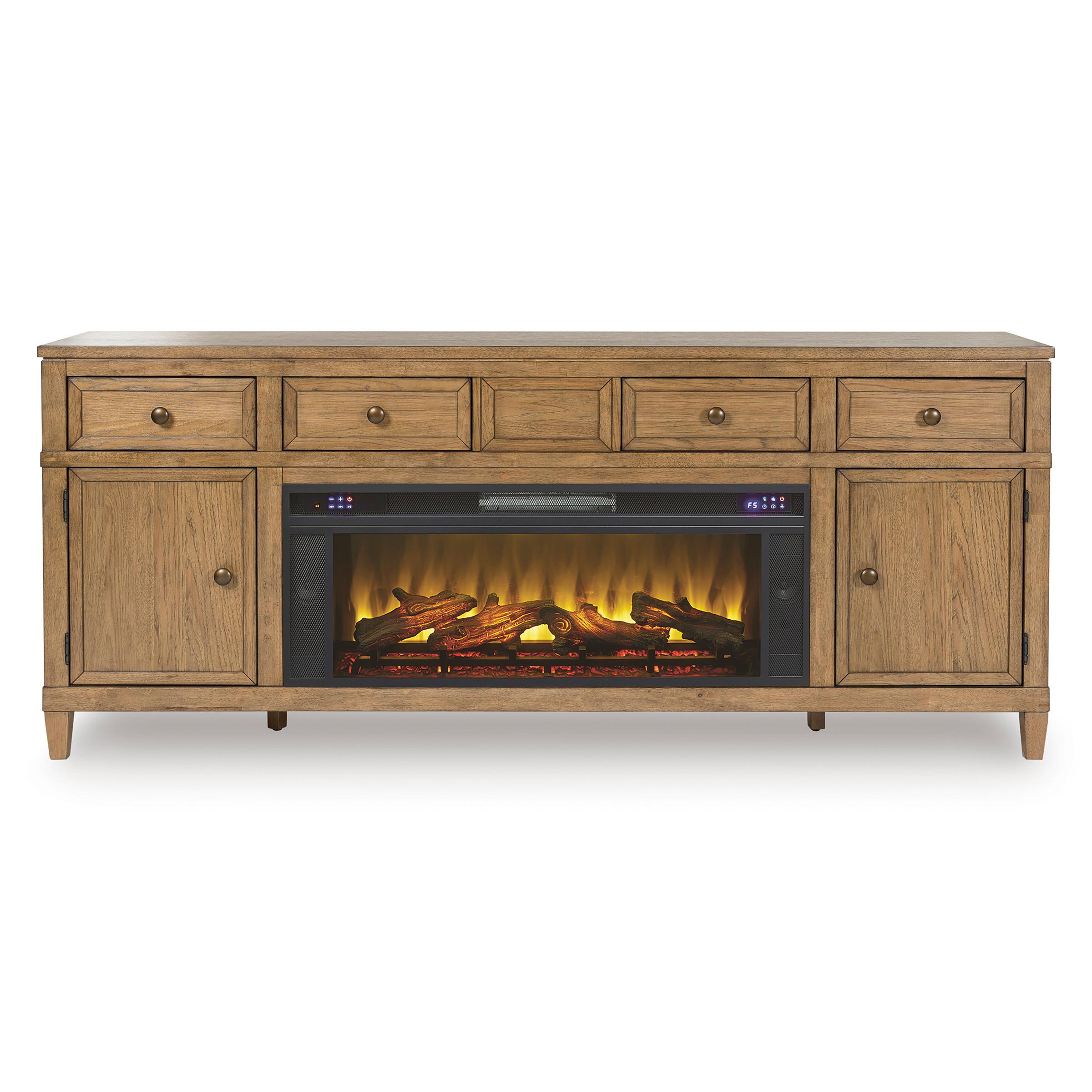 Signature Design by Ashley Sharlance W655W1 81" TV Stand with Electric Fireplace IMAGE 2