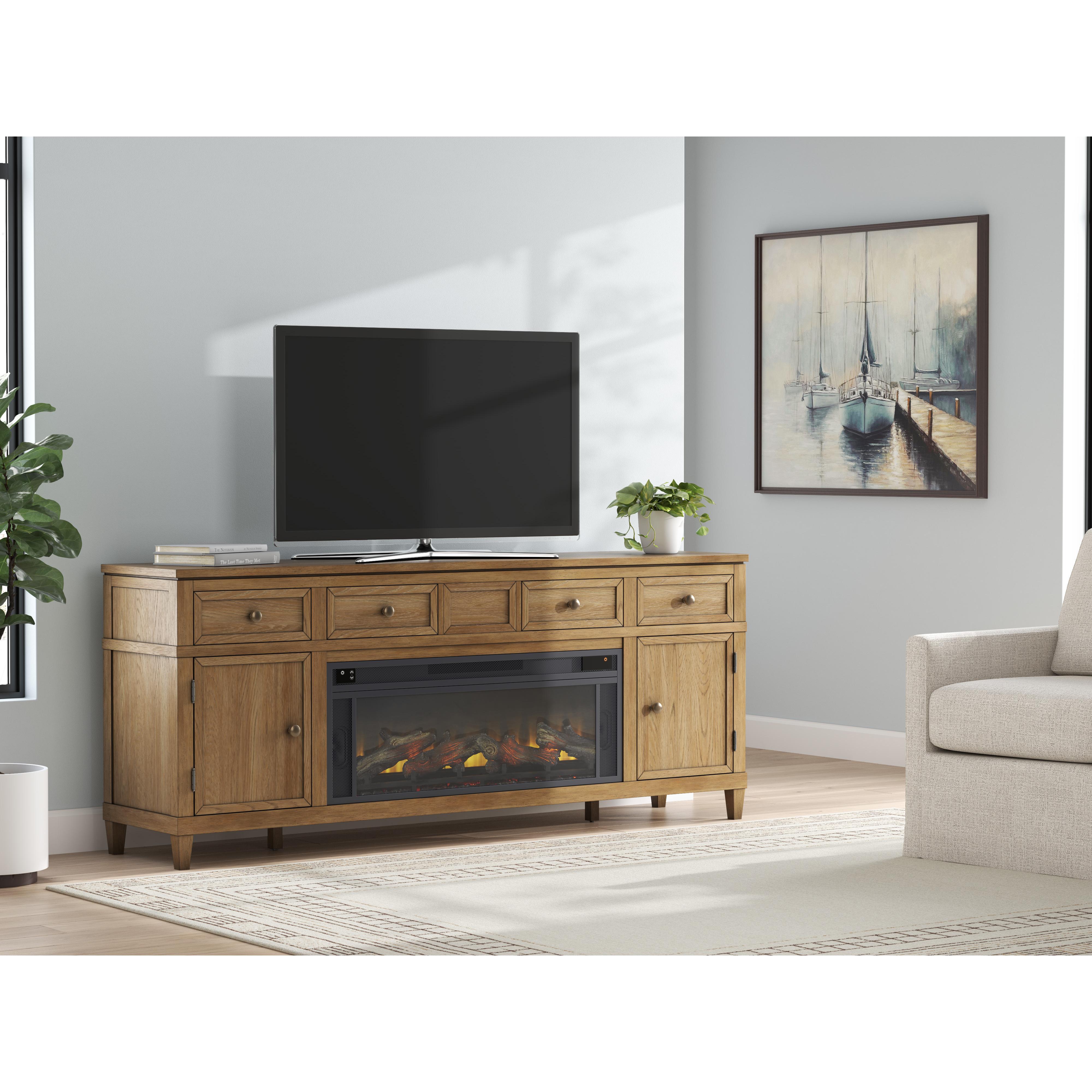 Signature Design by Ashley Sharlance W655W1 81" TV Stand with Electric Fireplace IMAGE 3