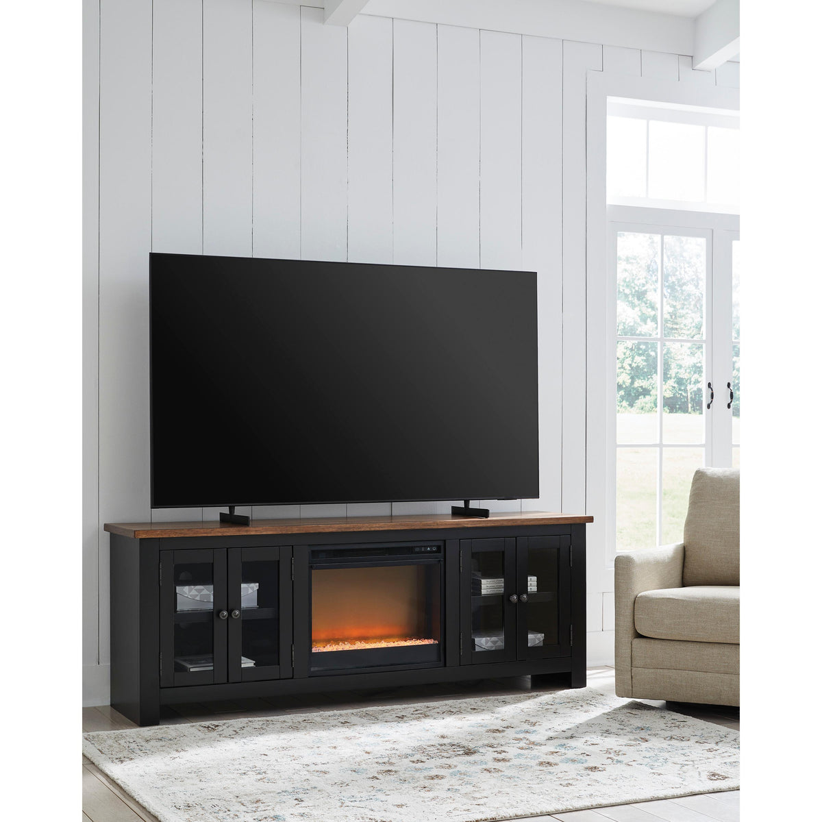 Signature Design by Ashley Wildenauer W664W2 76" TV Stand with Electric Fireplace IMAGE 2