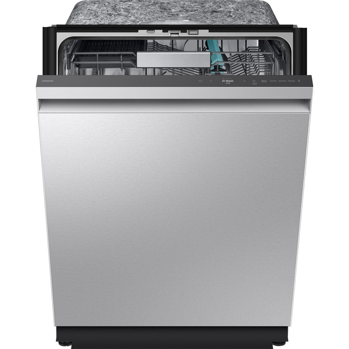 Samsung Bespoke Built-In Dishwasher with Third Rack and AI Wash DW90F89T0USRAA IMAGE 4