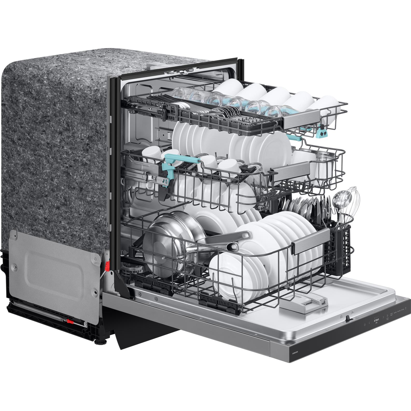 Samsung Bespoke Built-In Dishwasher with Third Rack and AI Wash DW90F89T0USRAA IMAGE 6