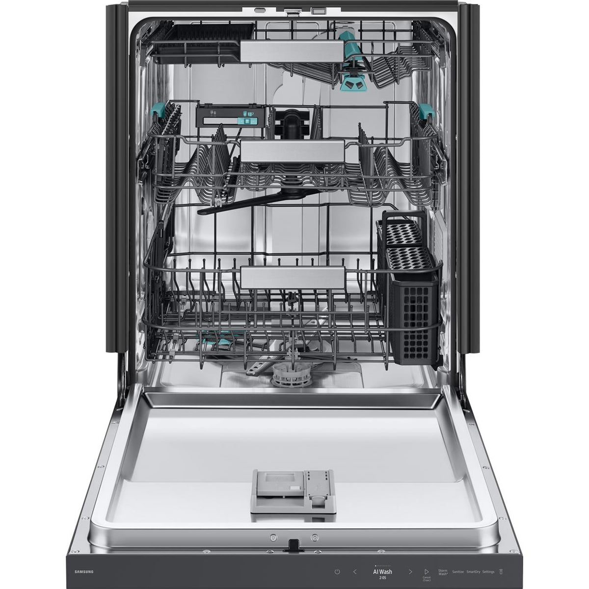 Samsung Bespoke Built-In Dishwasher with Third Rack and AI Wash DW90F89T0UMTAA IMAGE 2