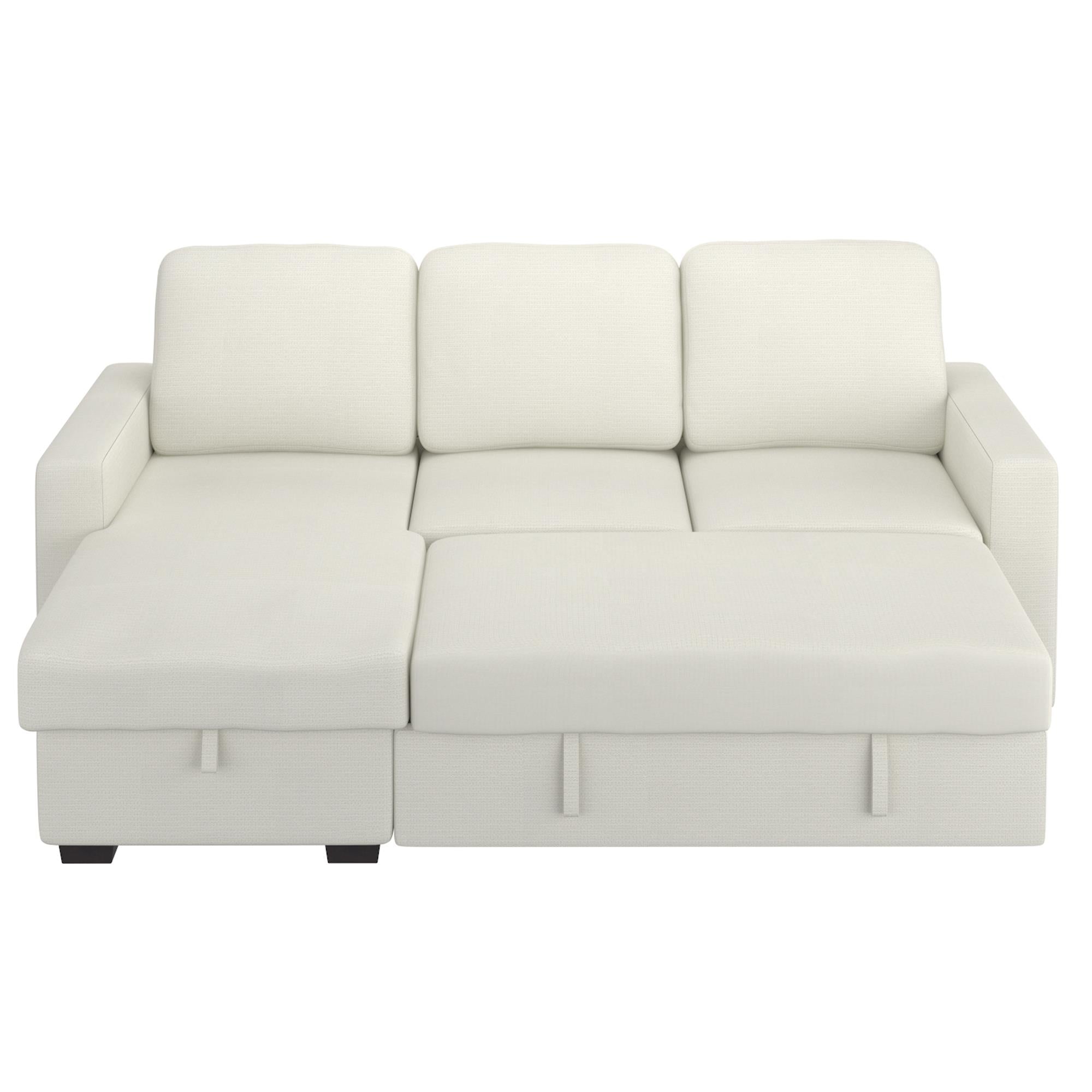 Worldwide Home Furnishings Alfonso 700-958BG 93.25" Sofa w/Bed & Storage - Beige Performance Fabric IMAGE 3