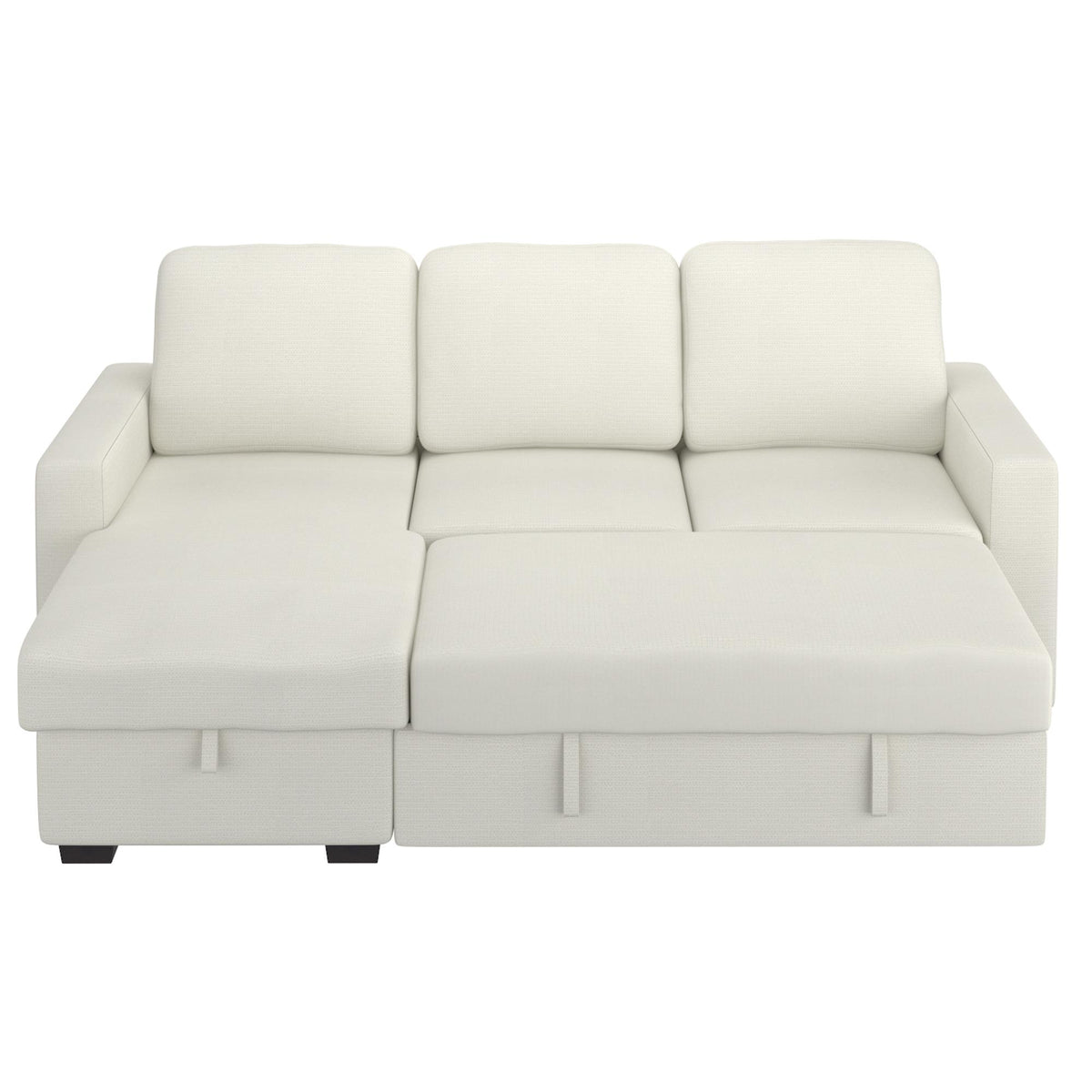 Worldwide Home Furnishings Alfonso 700-958BG 93.25" Sofa w/Bed & Storage - Beige Performance Fabric IMAGE 3