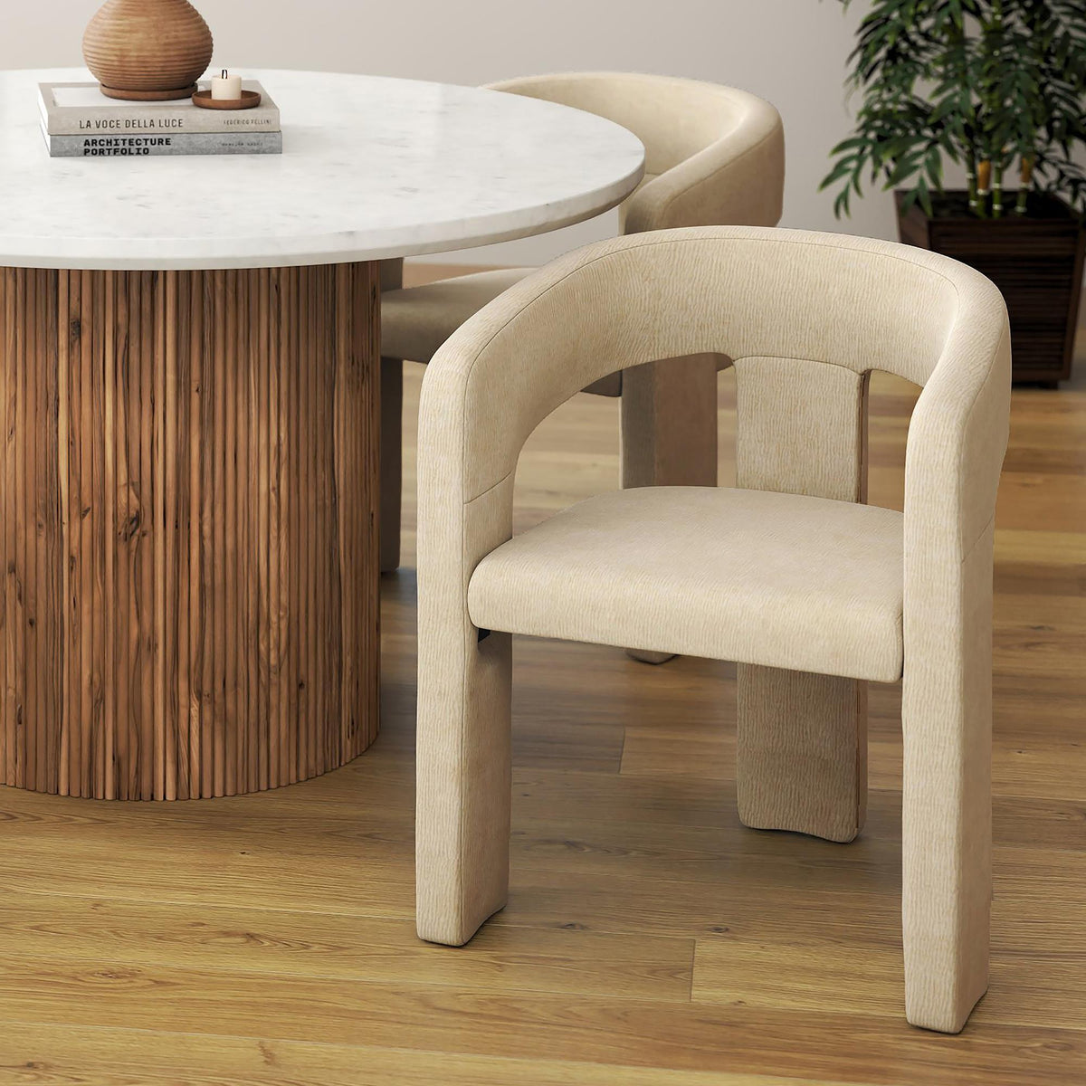 !nspire Amara 202-933BG Dining Chair - Beige IMAGE 2