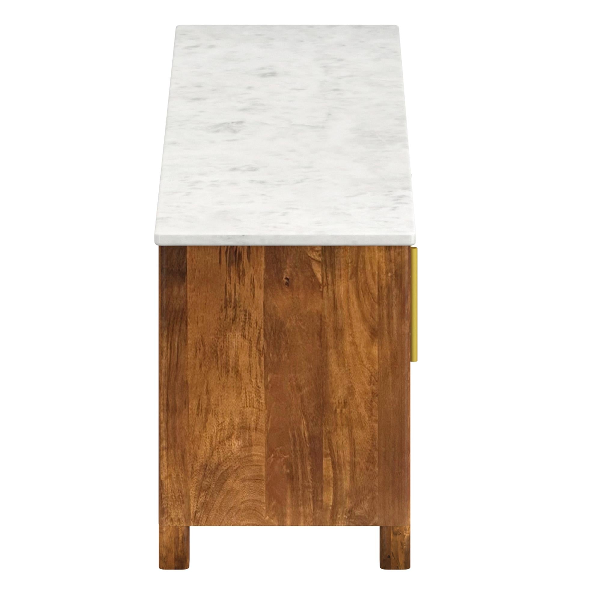 !nspire Camden 506-844WAL_MED Media Cabinet - Walnut & White IMAGE 4