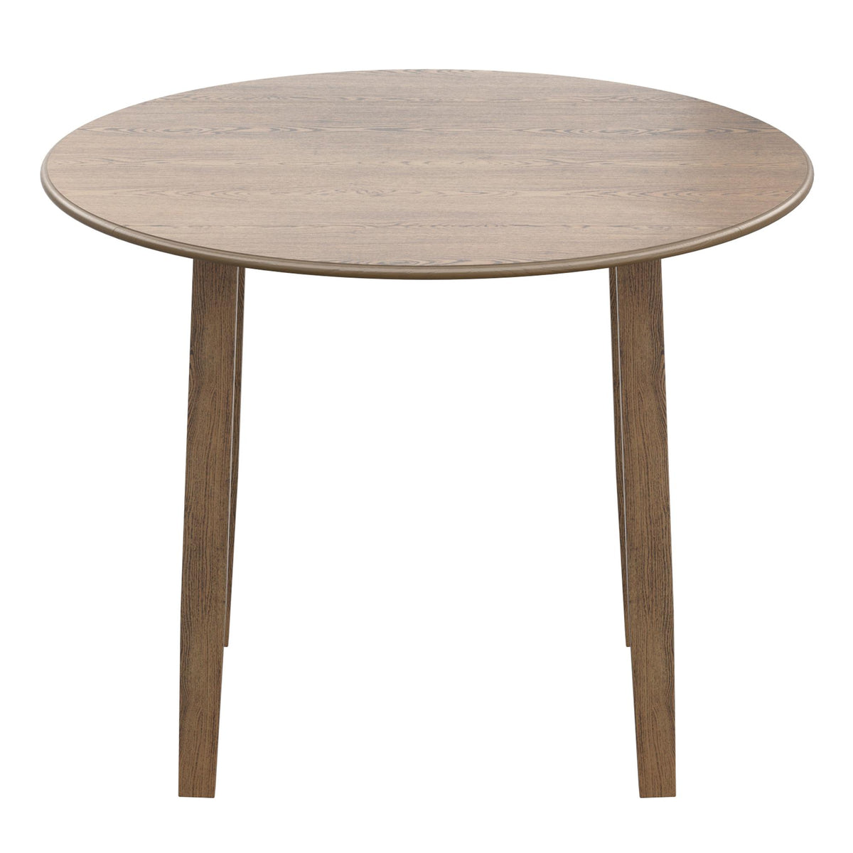 Worldwide Home Furnishings Conrad 201-863WAL Round Dining Table - Walnut IMAGE 4