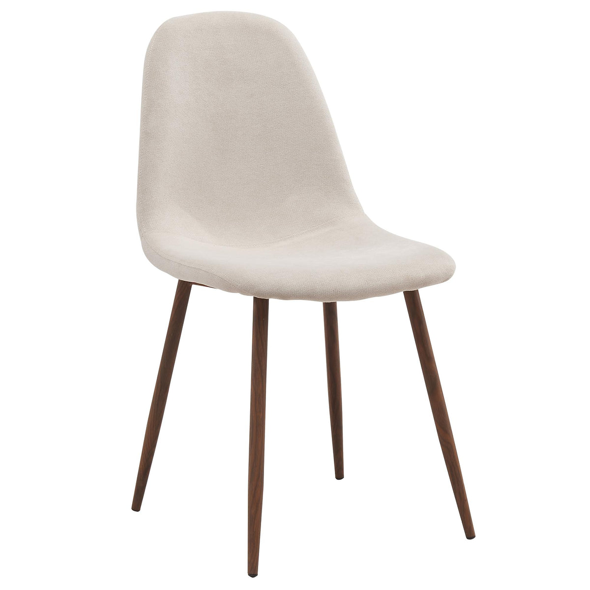Worldwide Home Furnishings Conrad/Lyna 207-863WAL_250BG 5 pc Dining Set - Walnut with Beige Chair IMAGE 7