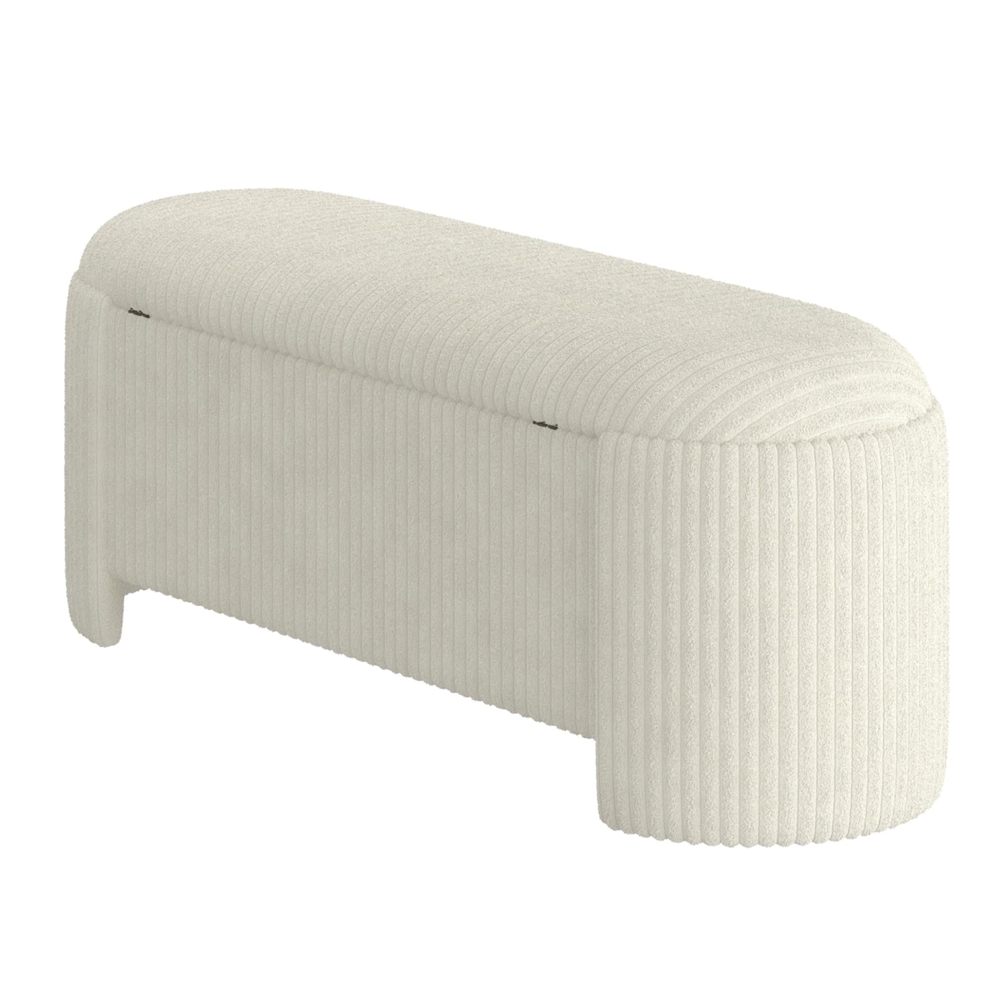 !nspire Cybil 402-901IV Storage Ottoman - Ivory IMAGE 6