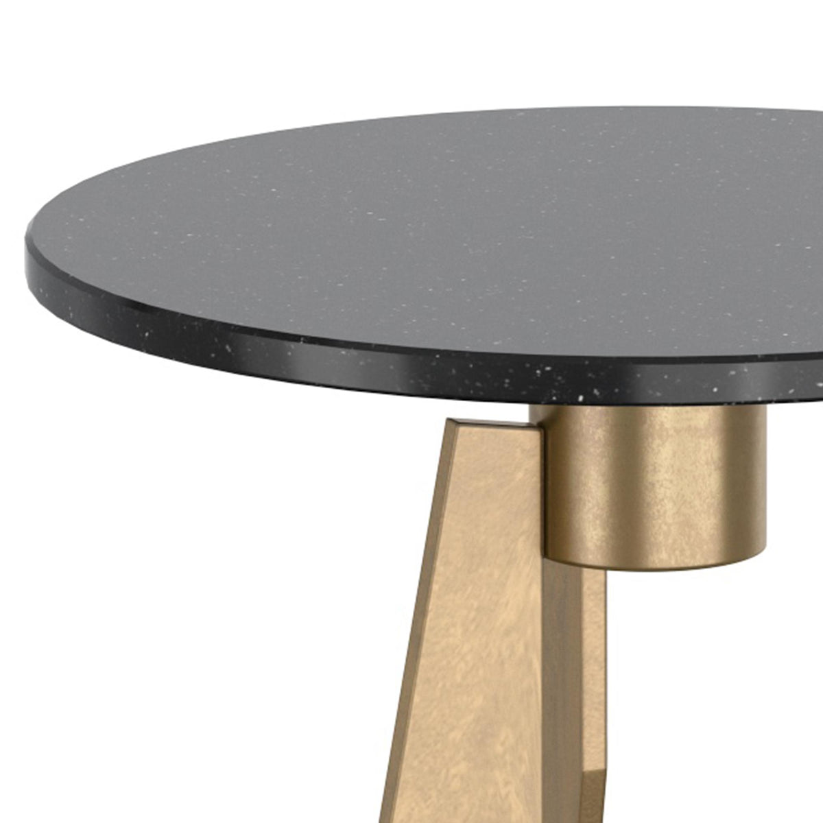 !nspire Devas 501-112BK Accent Table - Black Marble and Brass IMAGE 6