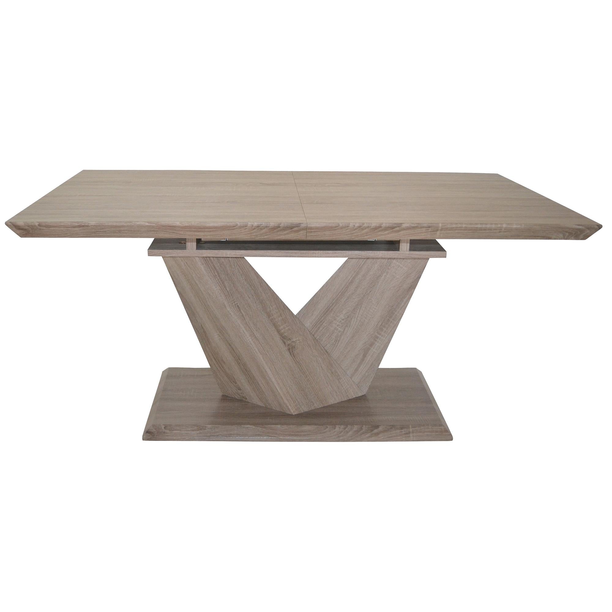 Worldwide Home Furnishings Eclipse/Caprese 207-860OK_269BEG 7 pc Dining Set - Washed Oak Table with Beige Chair IMAGE 3