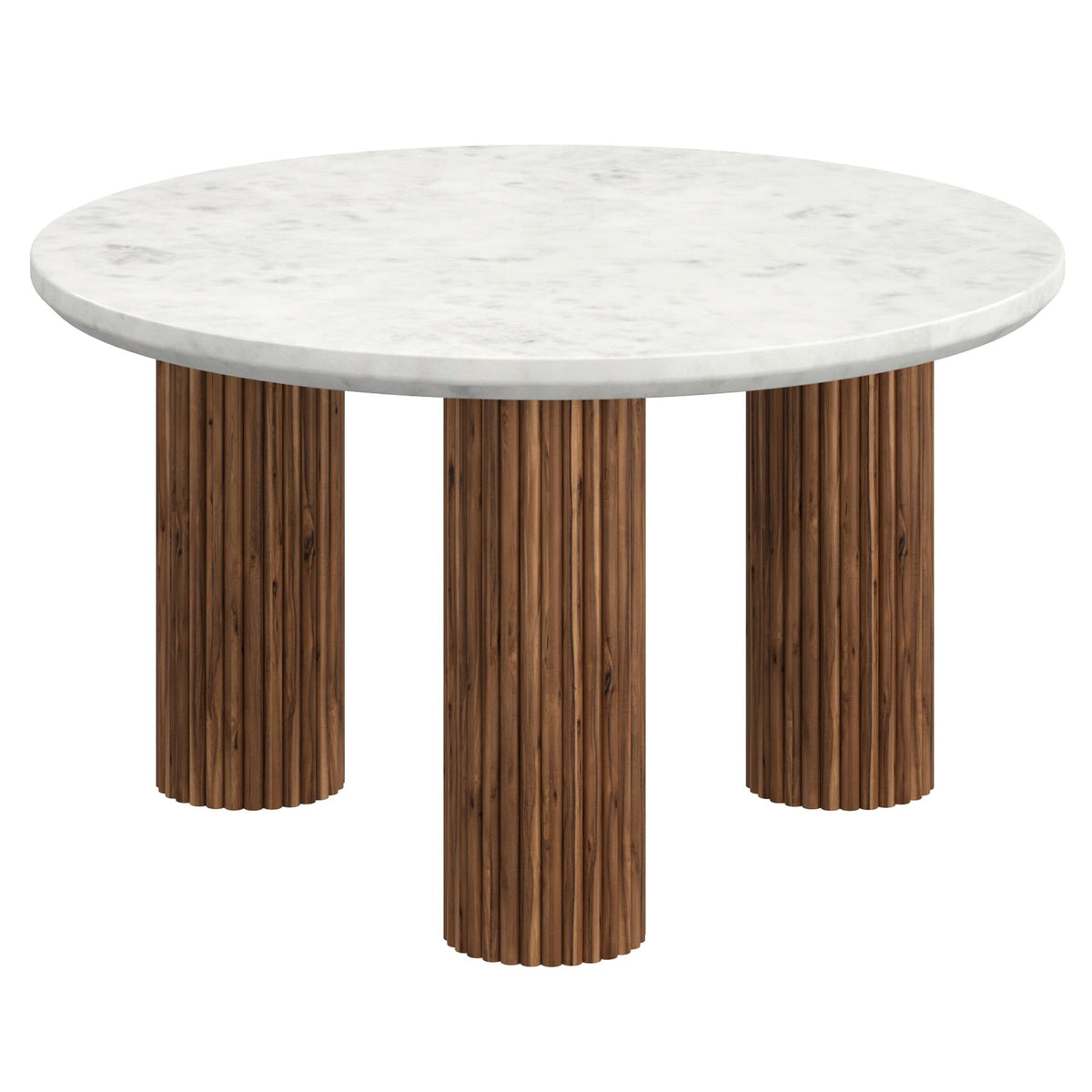 !nspire Jilsa 301-551WAL Coffee Table - Walnut & White IMAGE 1