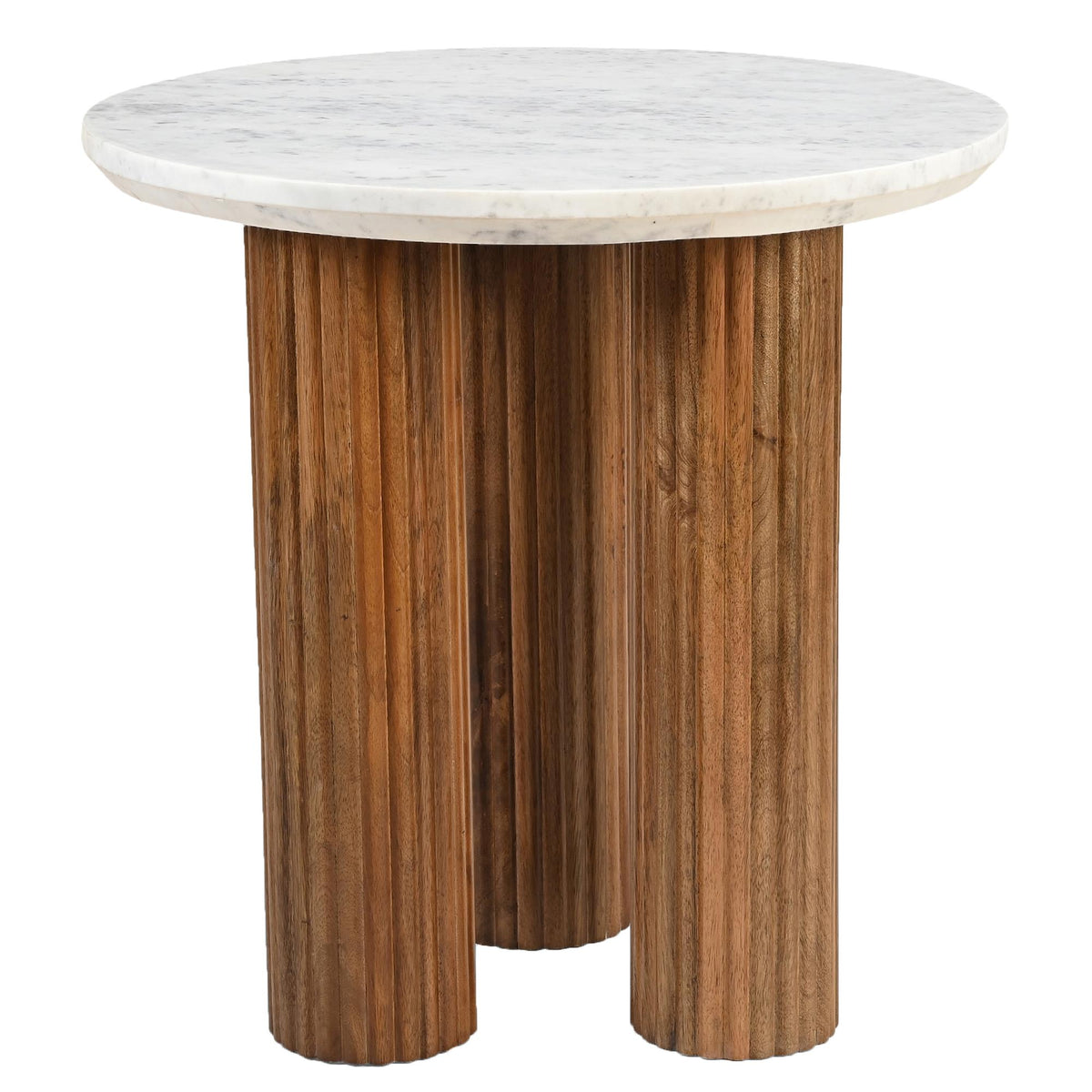 !nspire Jilsa 501-551WAL Accent Table - Walnut & White IMAGE 4