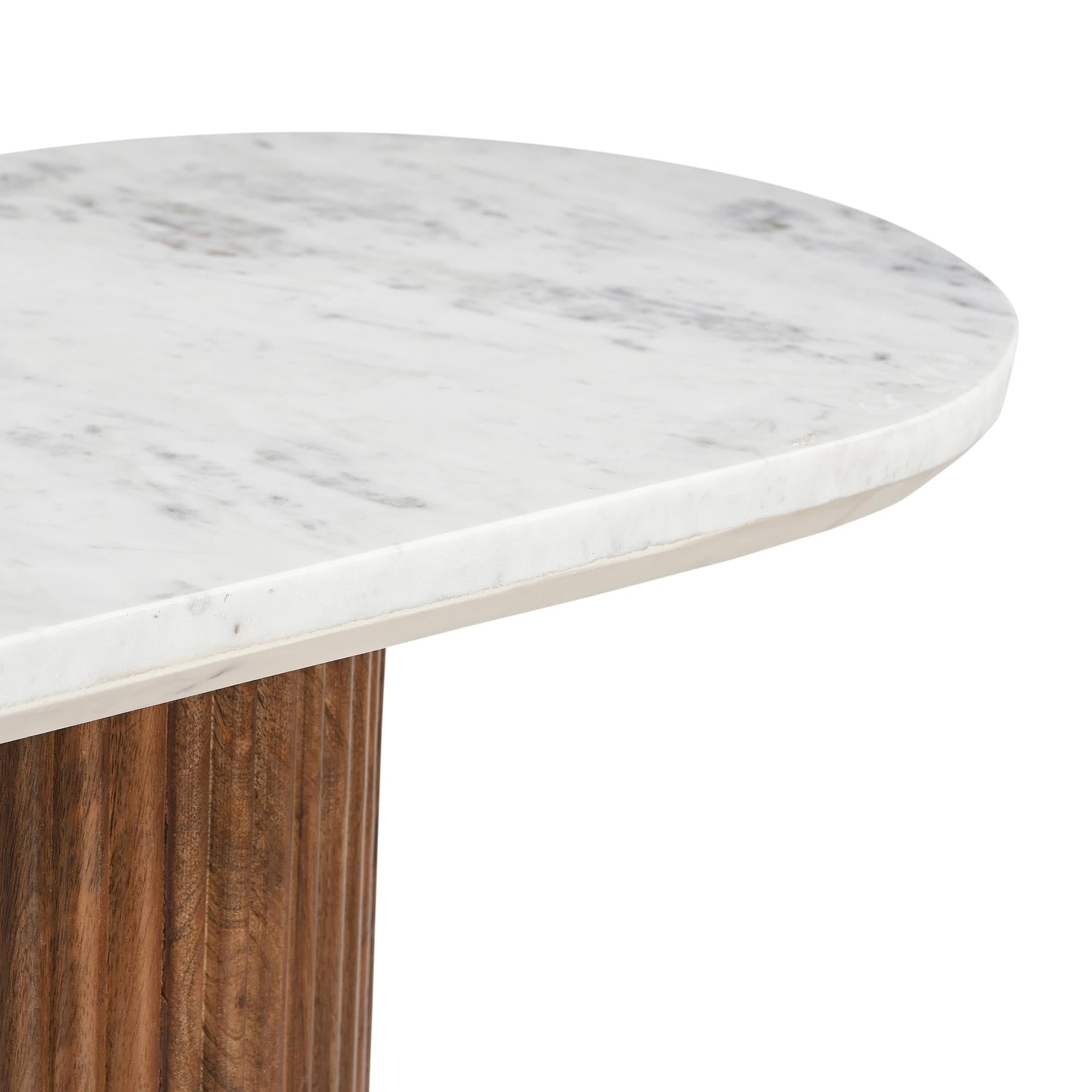 !nspire Jilsa 502-551WAL Console Table - Walnut & White IMAGE 5