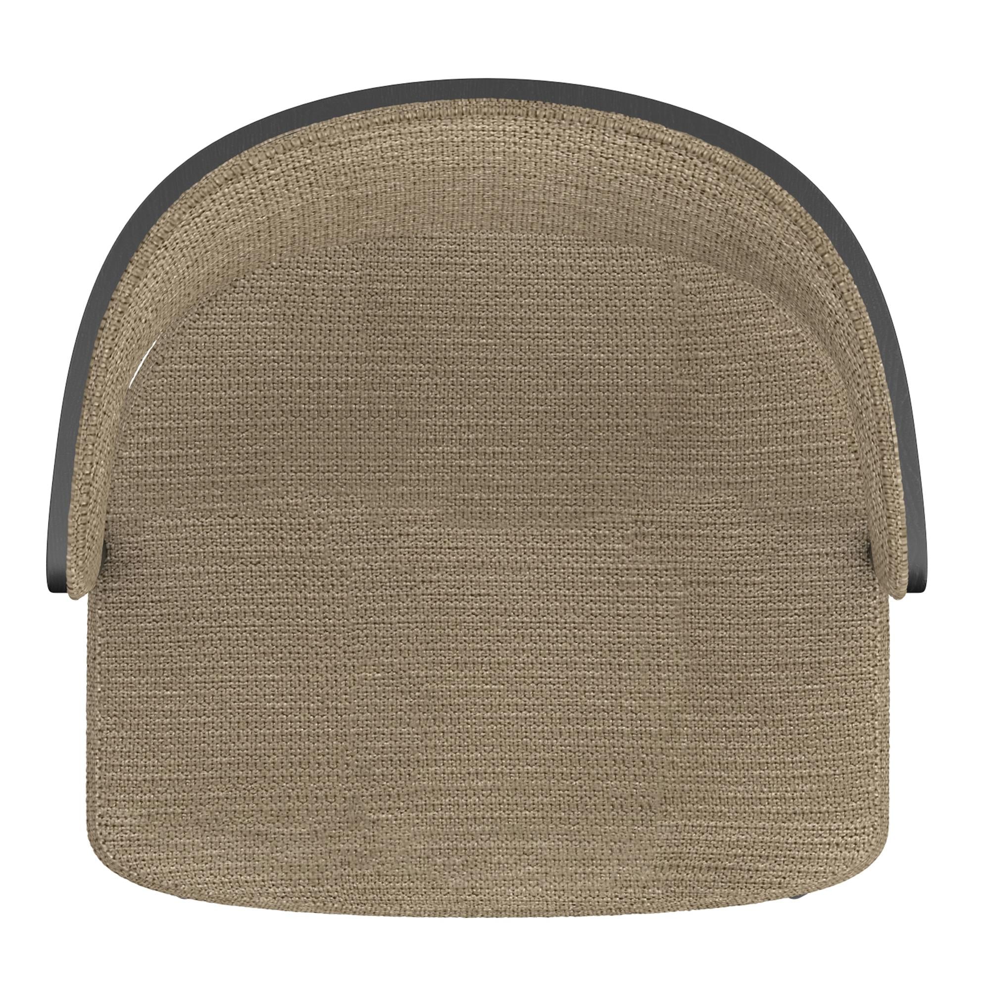 !nspire Kazan 202-904DKB Dining Chair - Dark Beige Performance Fabric & Black Metal IMAGE 6