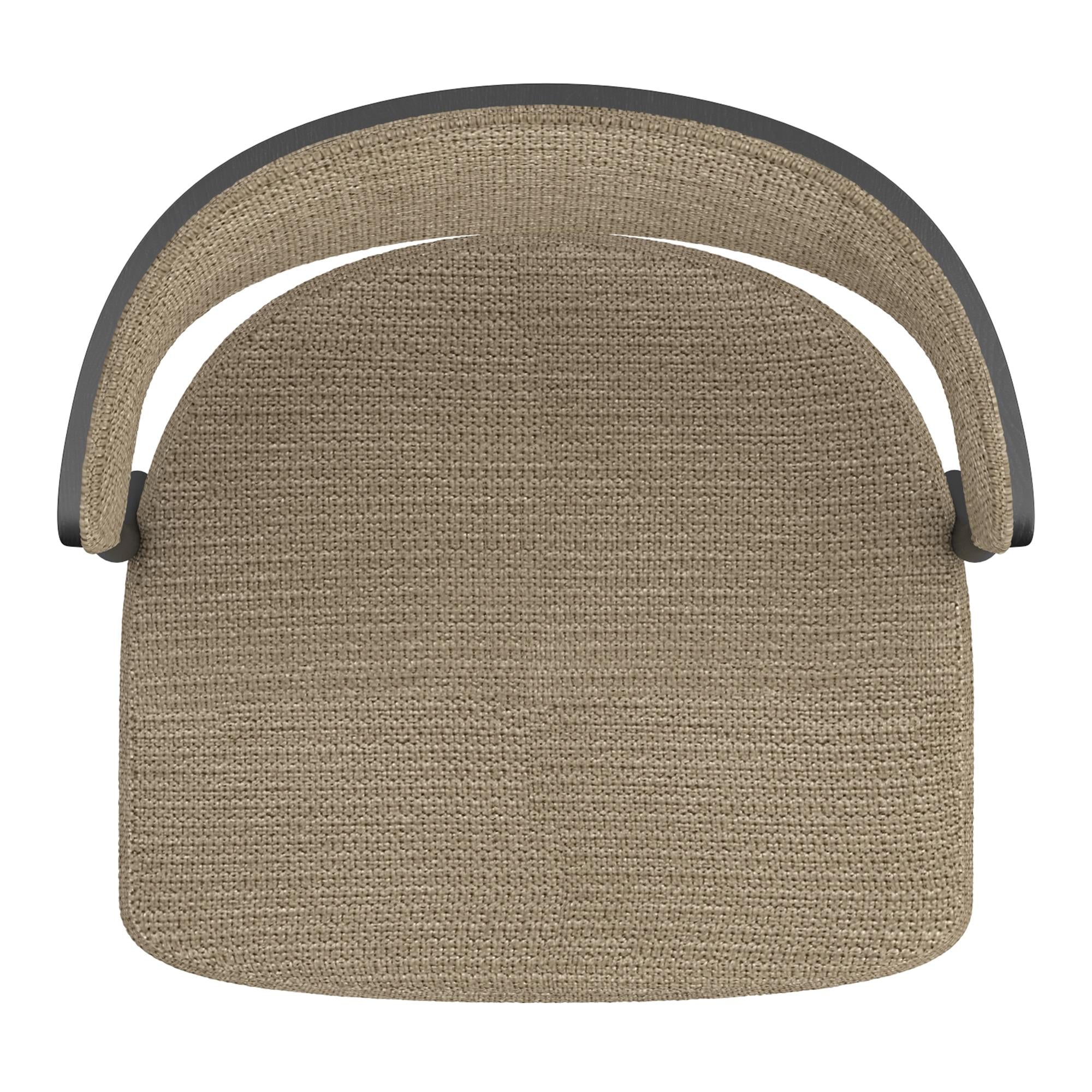 !nspire Kazan 203-904DKB Adjustable Air-Lift Stool - Dark Beige Performance Fabric & Black Metal IMAGE 6