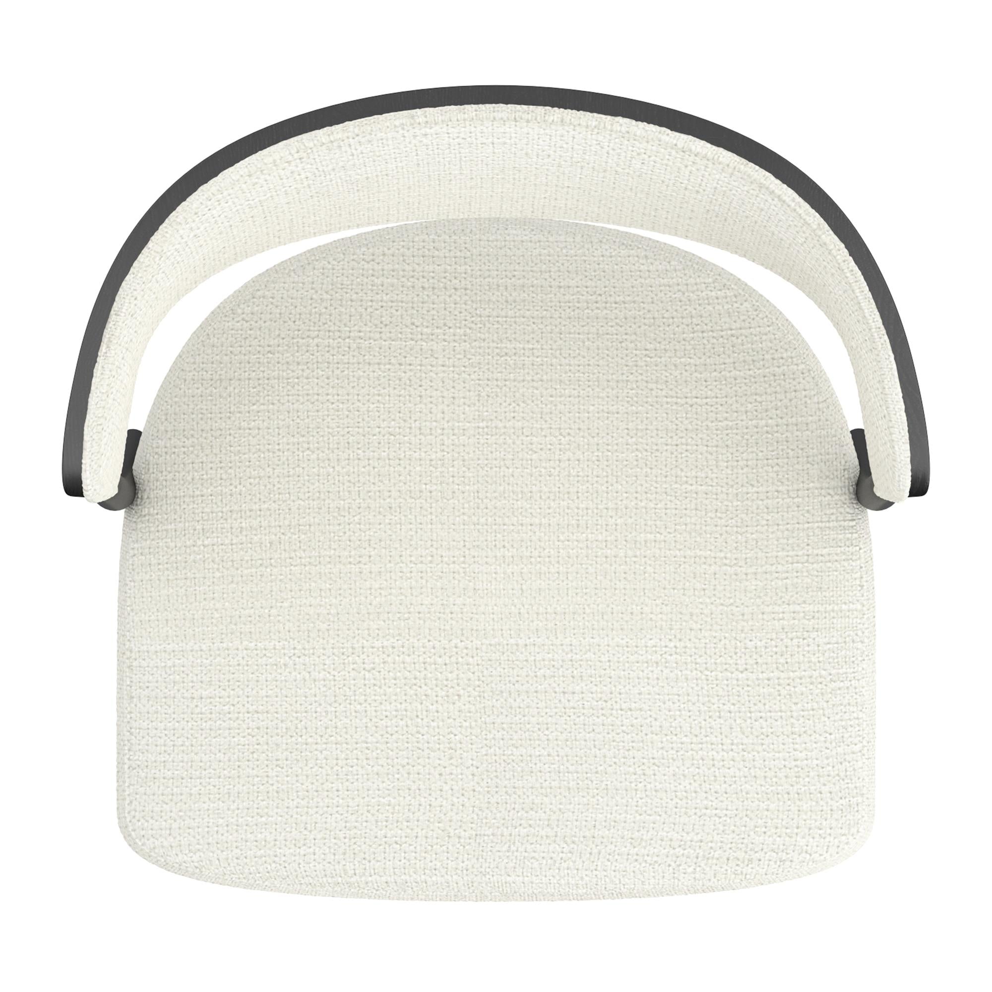 !nspire Kazan 203-904IV Adjustable Air-Lift Stool - Ivory Performance Fabric & Black Metal IMAGE 6
