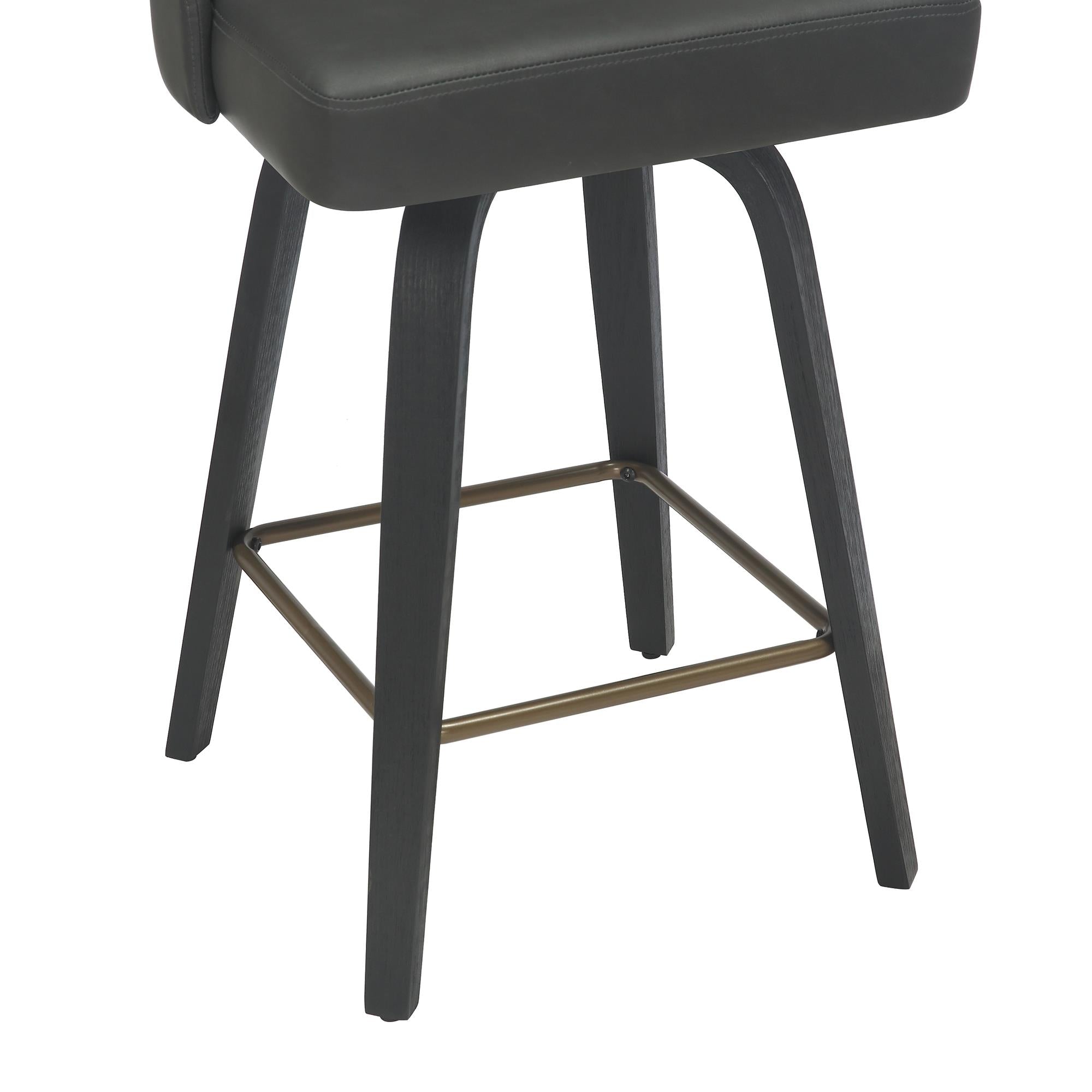 !nspire Oakley 203-887CH 26" Counter Stool w/Swivel - Charcoal & Black IMAGE 6