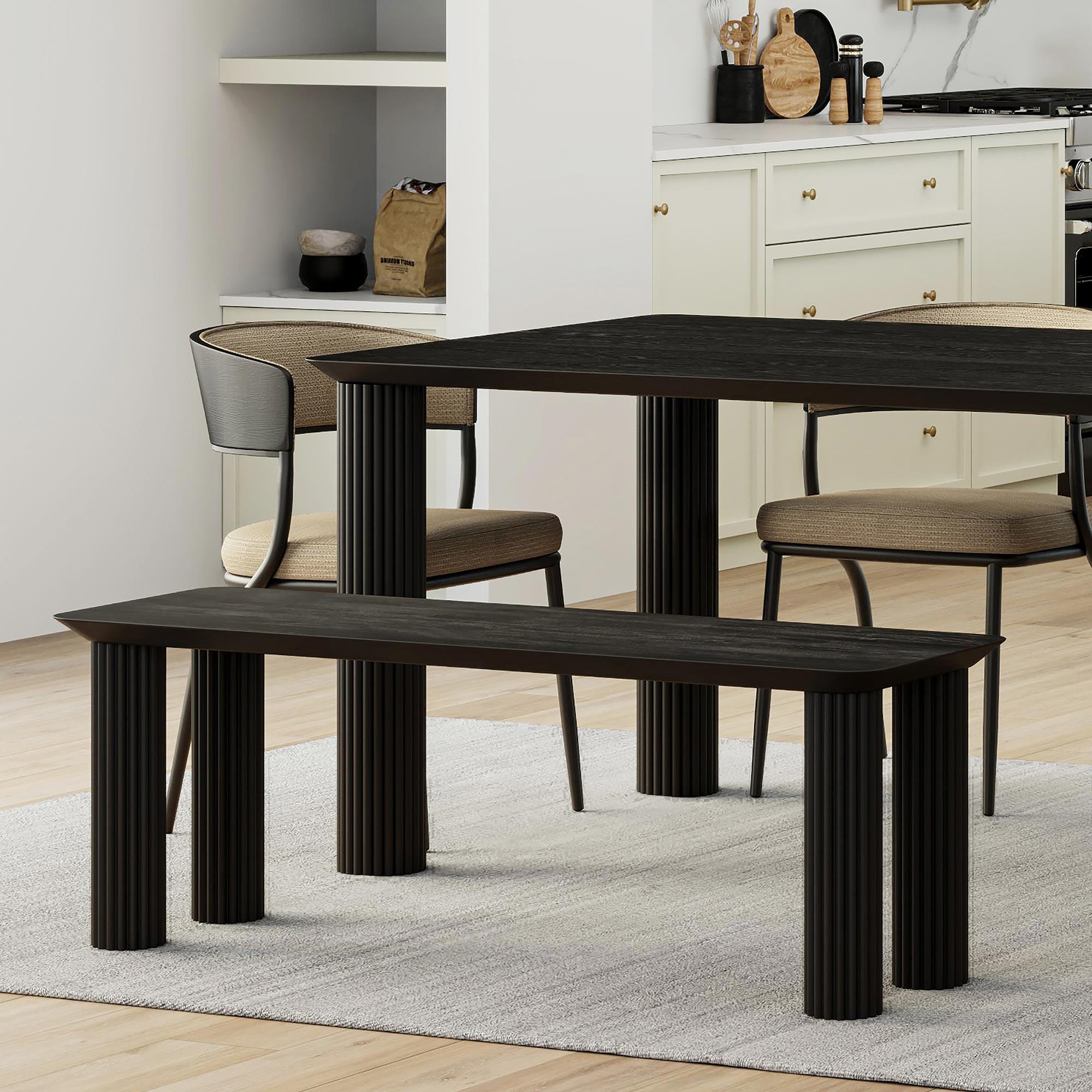 !nspire Sangra 401-751BLKLG 71" Bench - Black IMAGE 2