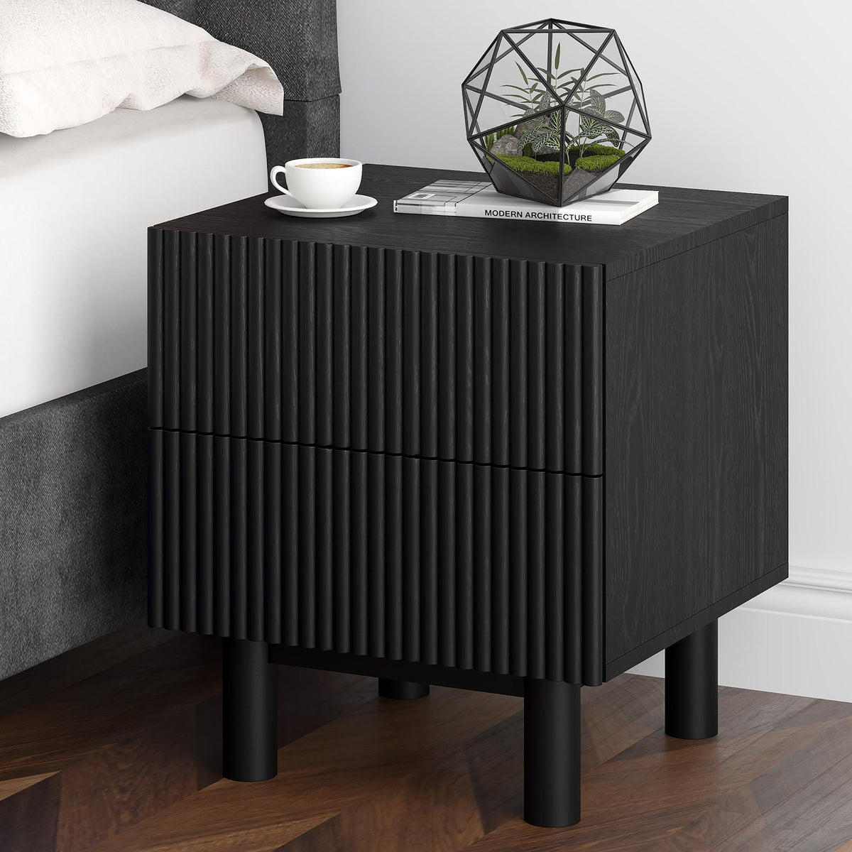 !nspire Sangra 501-751DR_BLK 2 Drawer Accent Table - Black IMAGE 2