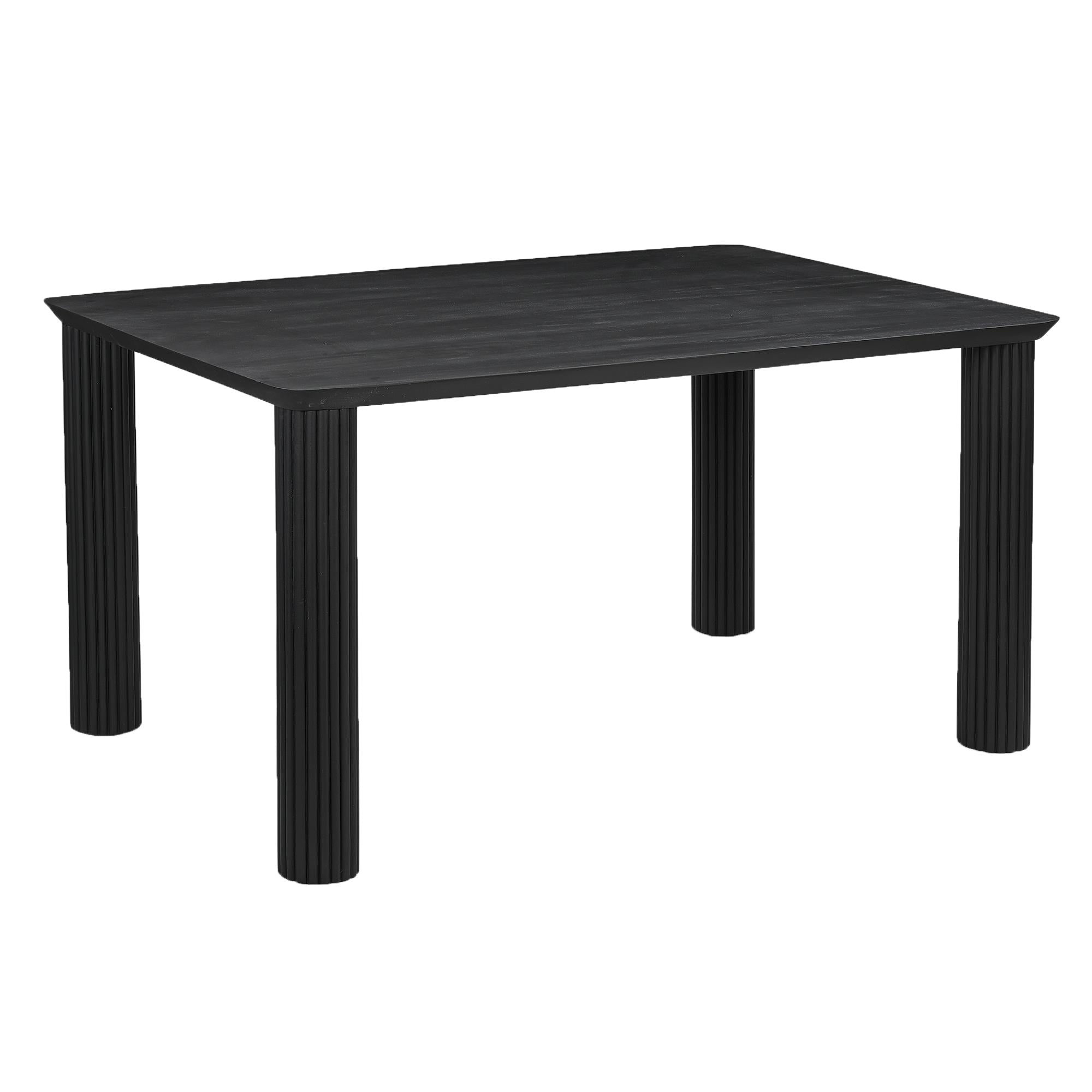 !nspire Sangra/Kazan 207-751BLKSM_904DKB 6 pc Dining Set - Black Table and Bench with Dark Beige Chair IMAGE 2