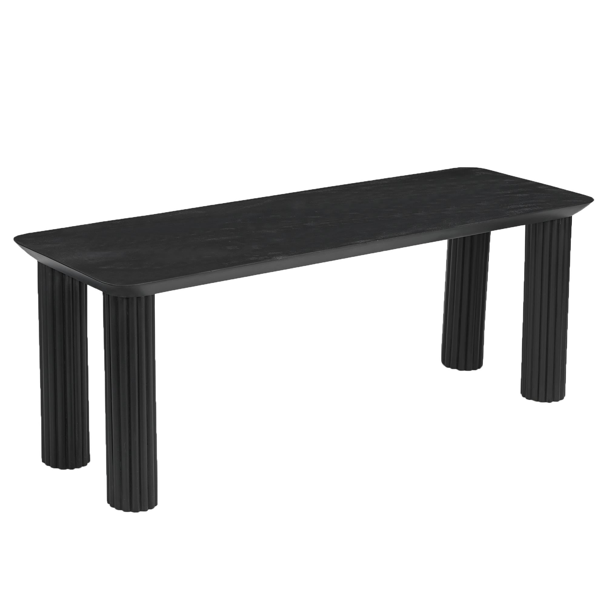 !nspire Sangra/Kazan 207-751BLKSM_904DKB 6 pc Dining Set - Black Table and Bench with Dark Beige Chair IMAGE 9