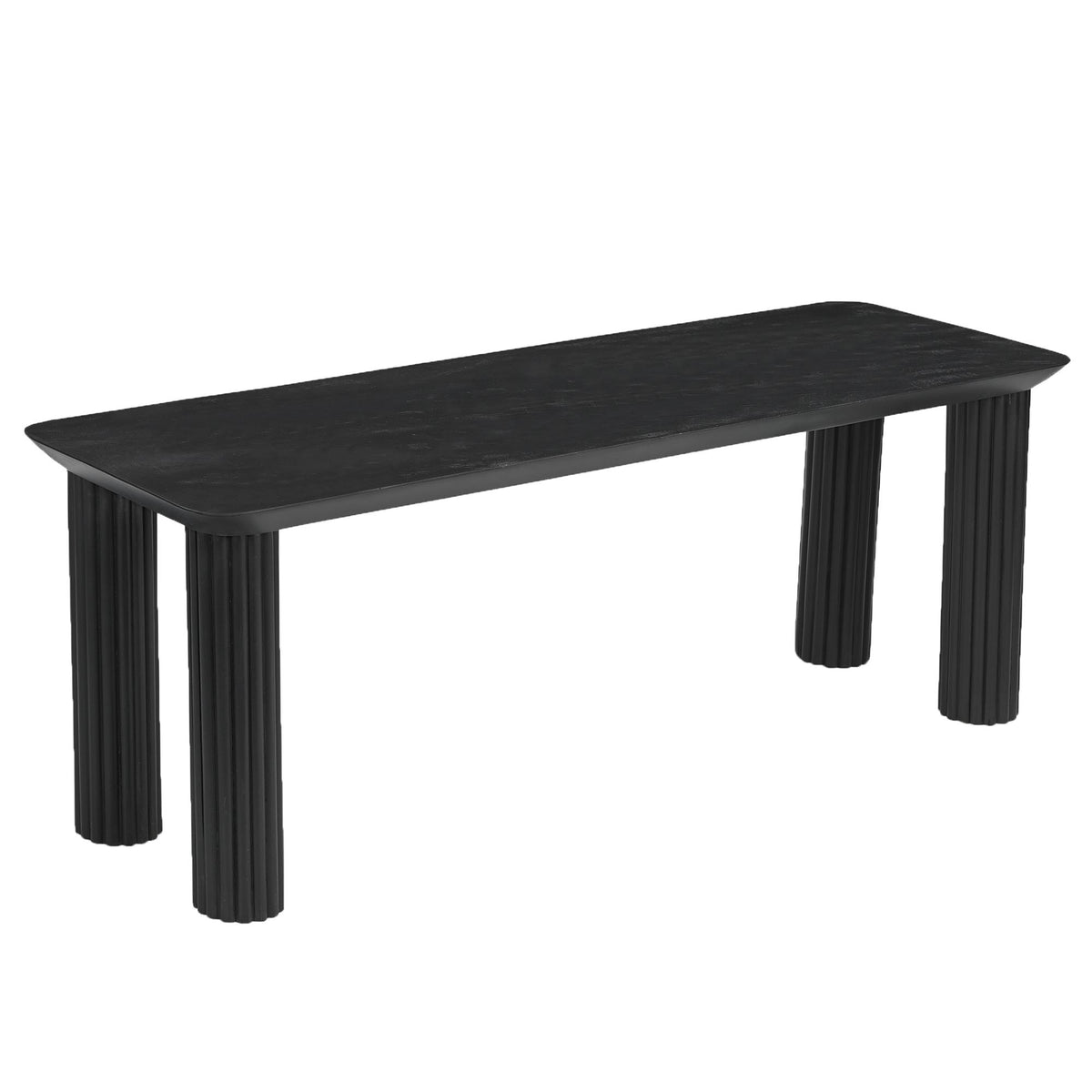 !nspire Sangra/Kazan 207-751BLKSM_904DKB 6 pc Dining Set - Black Table and Bench with Dark Beige Chair IMAGE 9