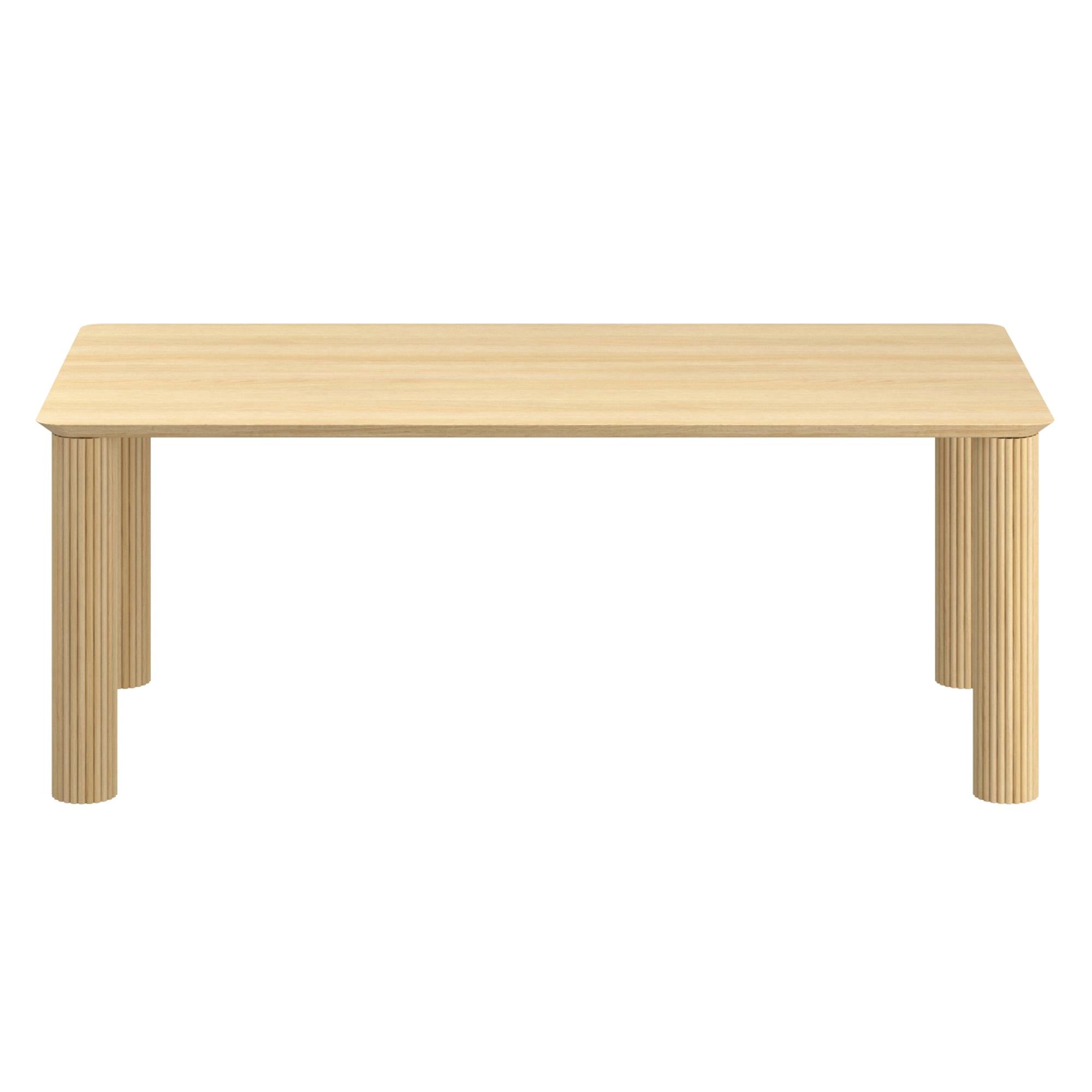 !nspire Sangra/Talon 207-751NATLG_139MS 6 pc Dining Set - Natural Table and Bench with Moss Chair IMAGE 5