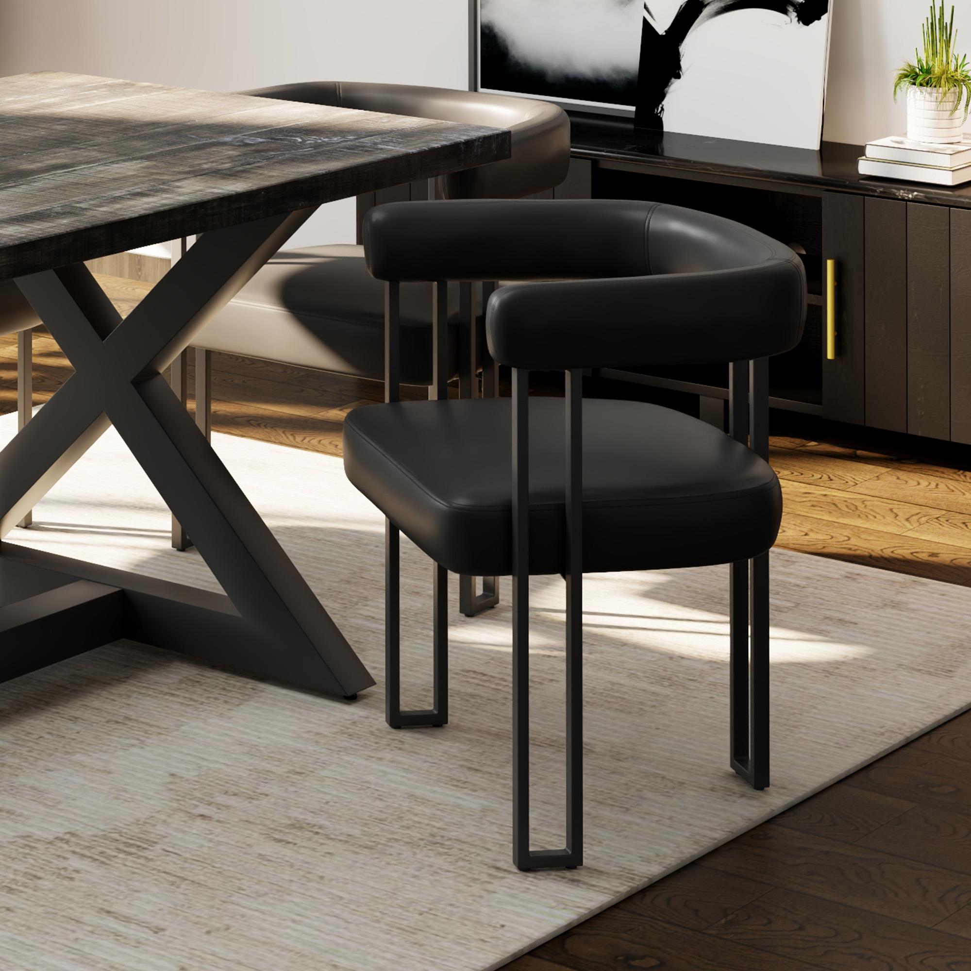 !nspire Scarlet 202-108PUBK Dining Chair - Black PU IMAGE 2