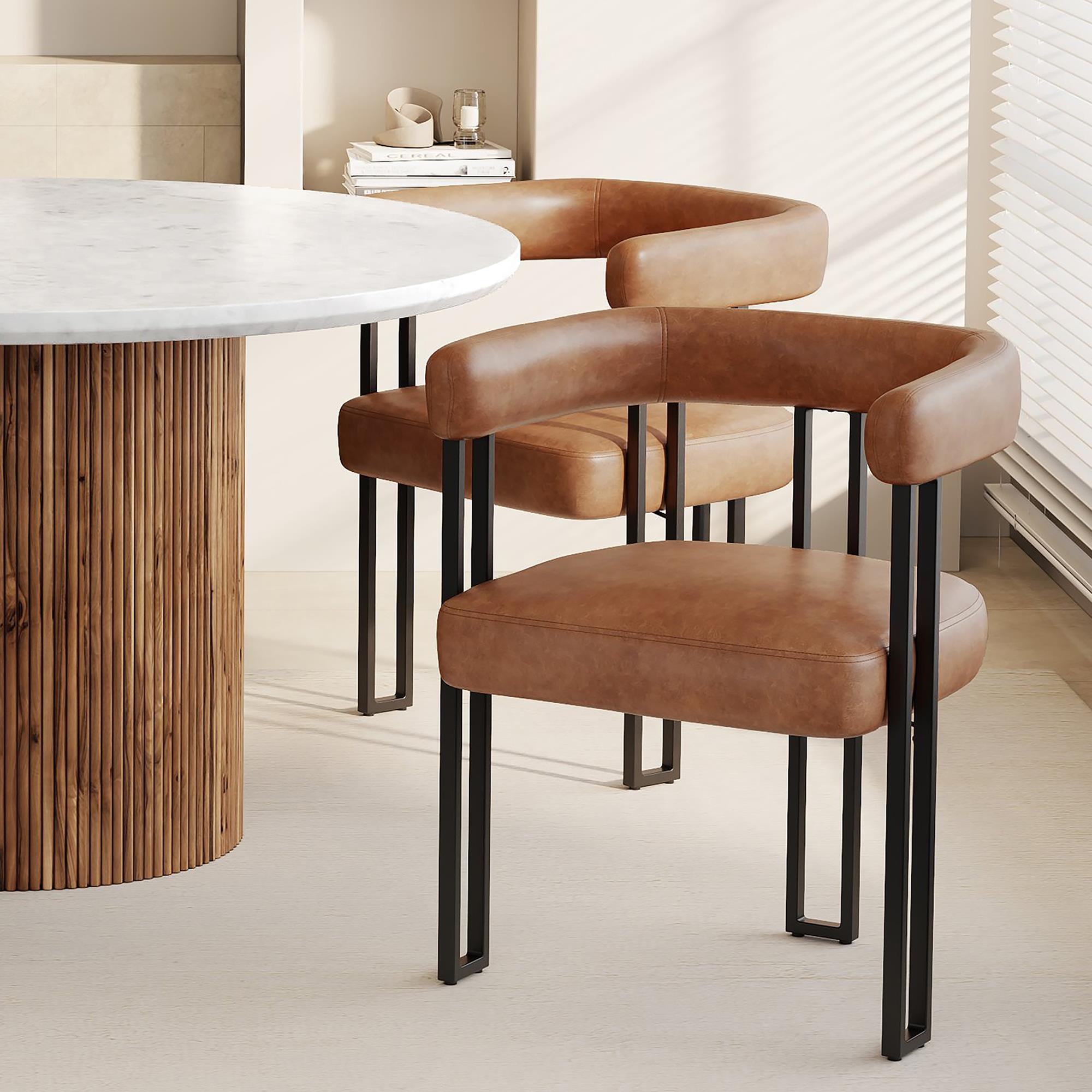 !nspire Scarlet 202-108PUSDL Dining Chair - Saddle PU IMAGE 2