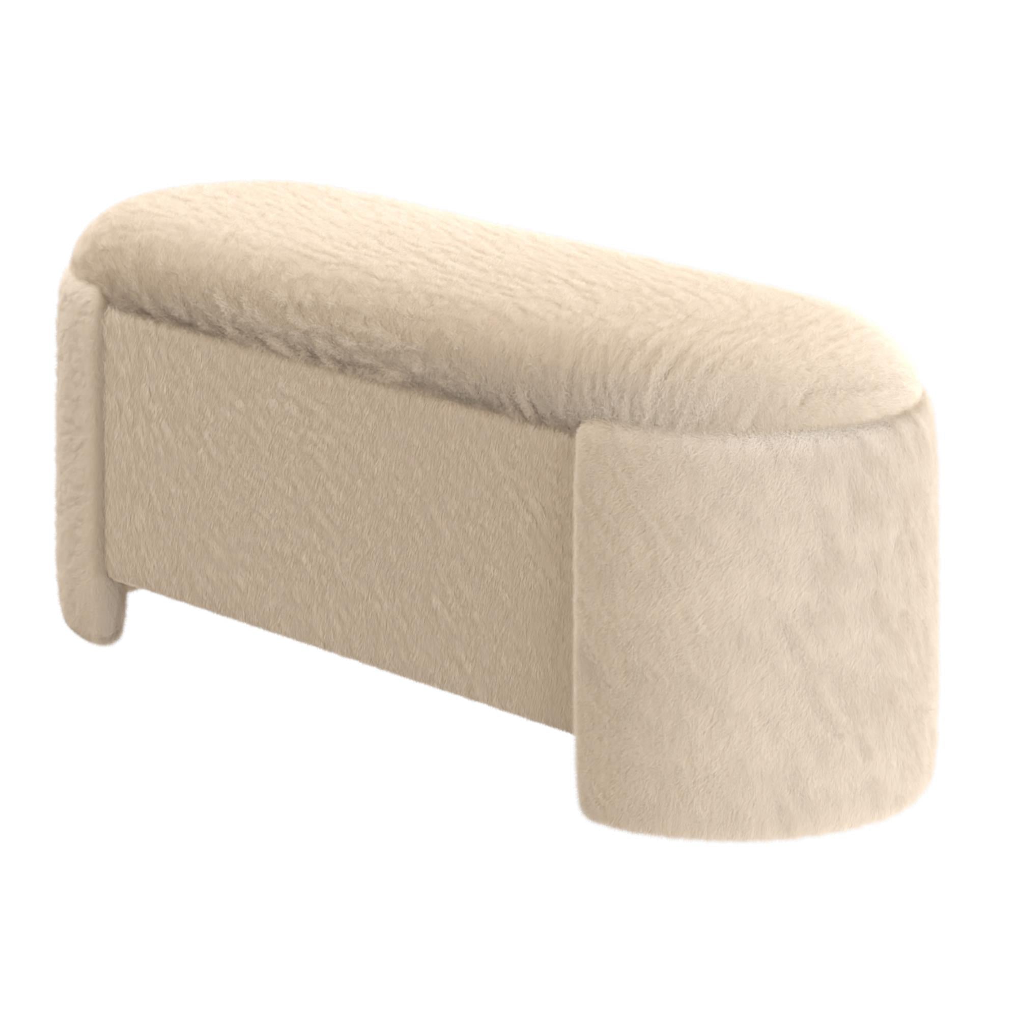 !nspire Selene 402-900DBK Storage Ottoman - Dark Beige IMAGE 6