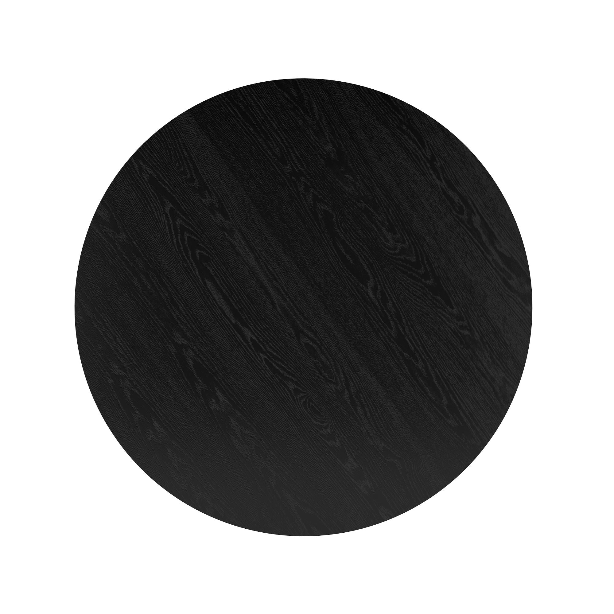Worldwide Home Furnishings Tovas 201-782BLK Round Dining Table - Black IMAGE 6