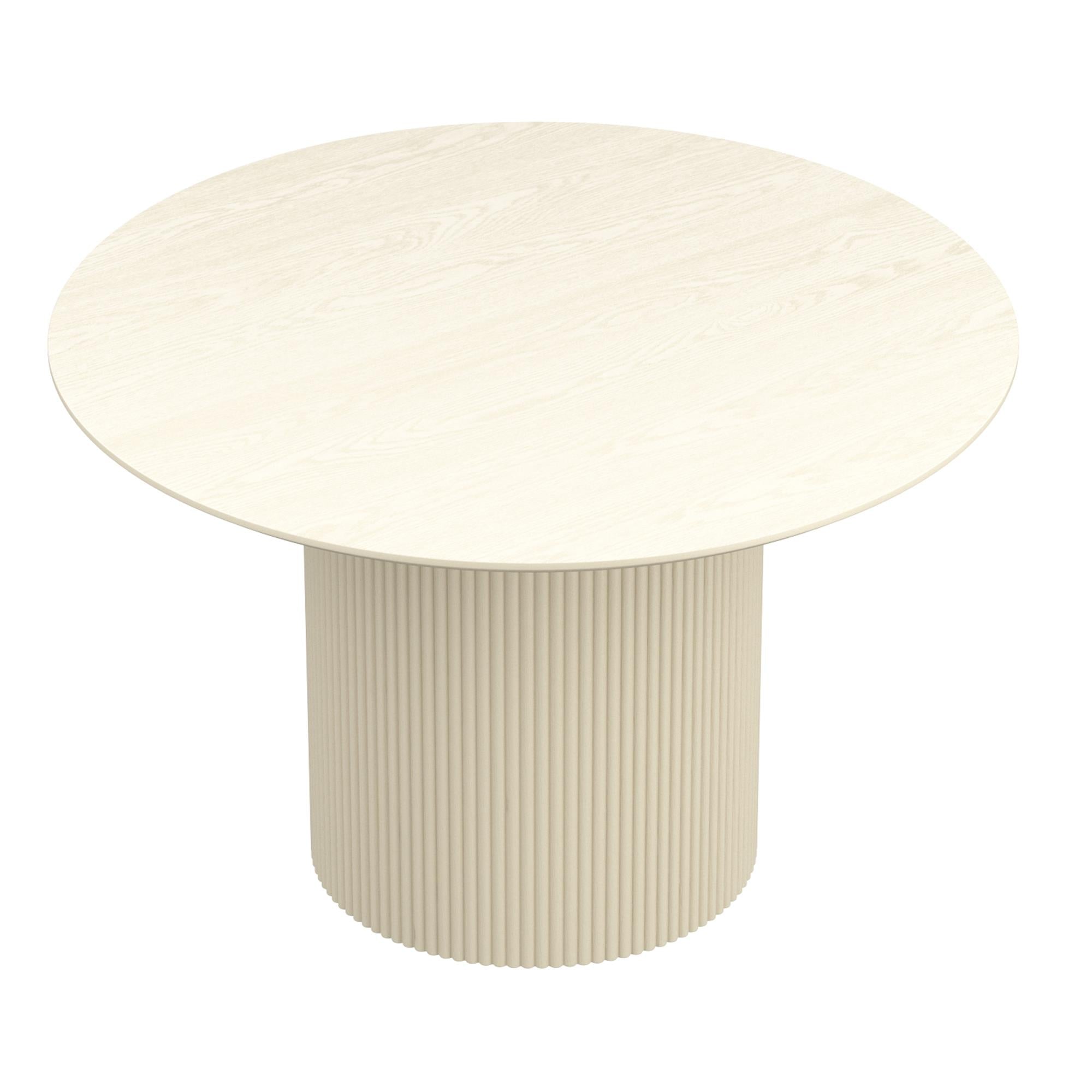 Worldwide Home Furnishings Tovas/Amara 207-782IV_933BG 5 pc Dining Set - Ivory Table with Beige Chair IMAGE 3