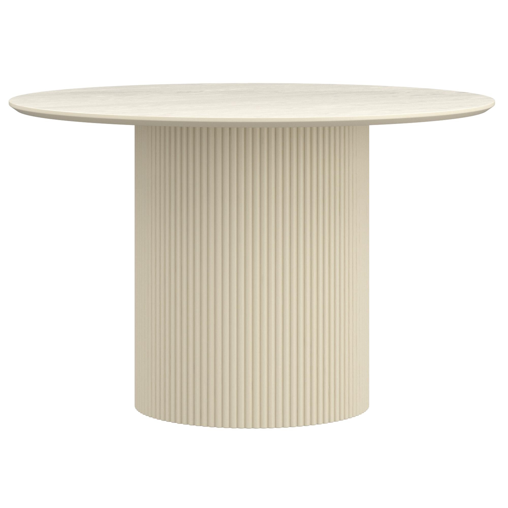 Worldwide Home Furnishings Tovas/Amara 207-782IV_933BG 5 pc Dining Set - Ivory Table with Beige Chair IMAGE 4