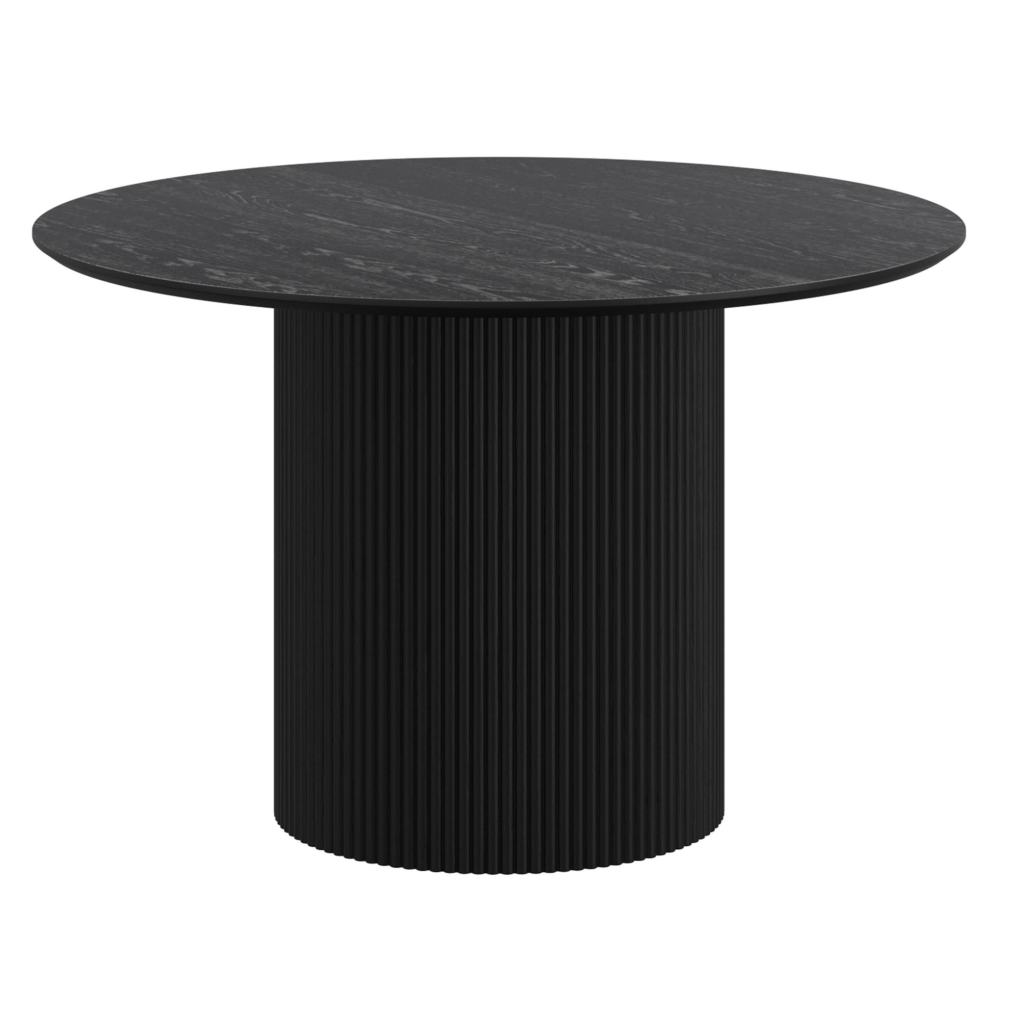Worldwide Home Furnishings Tovas/Caprese 207-782BLK_269BLK 5 pc Dining Set - Black Table with Black Chair IMAGE 2