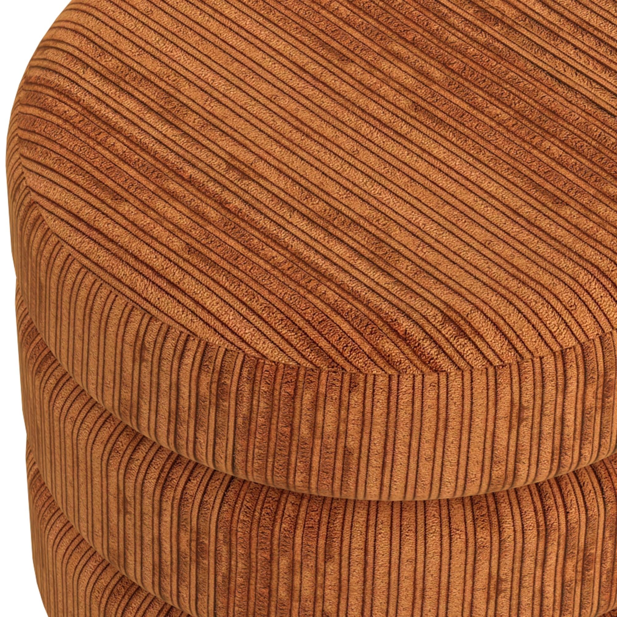 !nspire Willo 402-523RBN Round Ottoman - Rust Brown IMAGE 6