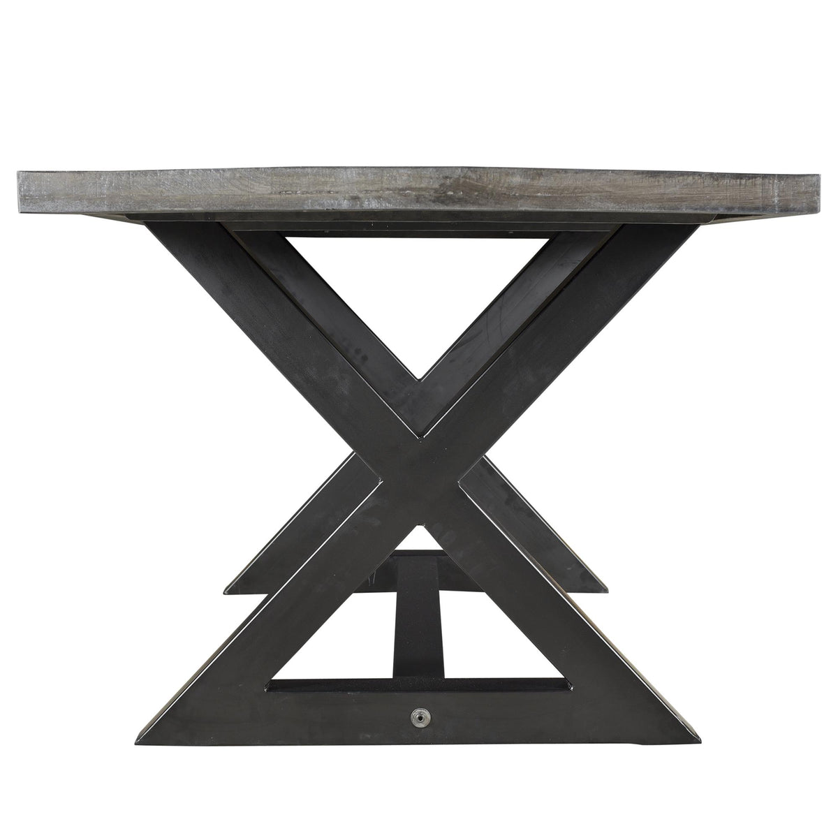 Worldwide Home Furnishings Zax/Scarlet 207-147DG_108PUBK 7 pc Dining Set - Grey Table with Black Chair IMAGE 3