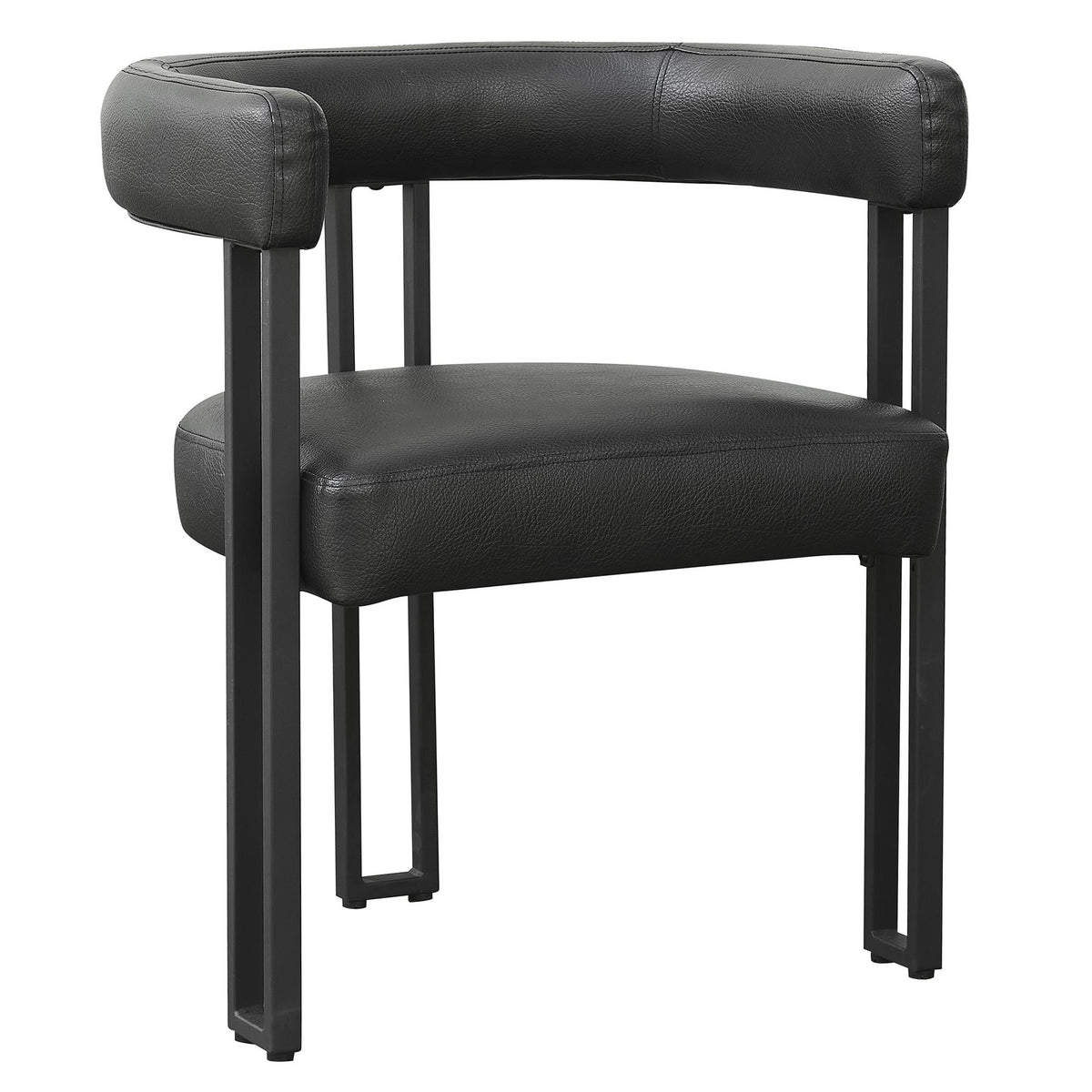 Worldwide Home Furnishings Zax/Scarlet 207-147DG_108PUBK 7 pc Dining Set - Grey Table with Black Chair IMAGE 7