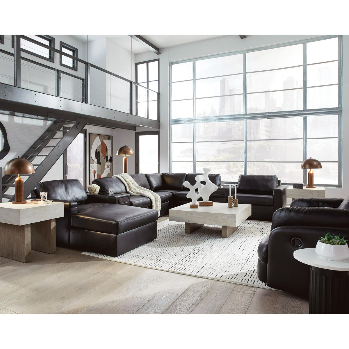 Signature Design by Ashley ModMax II 74305S47 8 pc Sectional with Chaise and Audio Consoles IMAGE 3