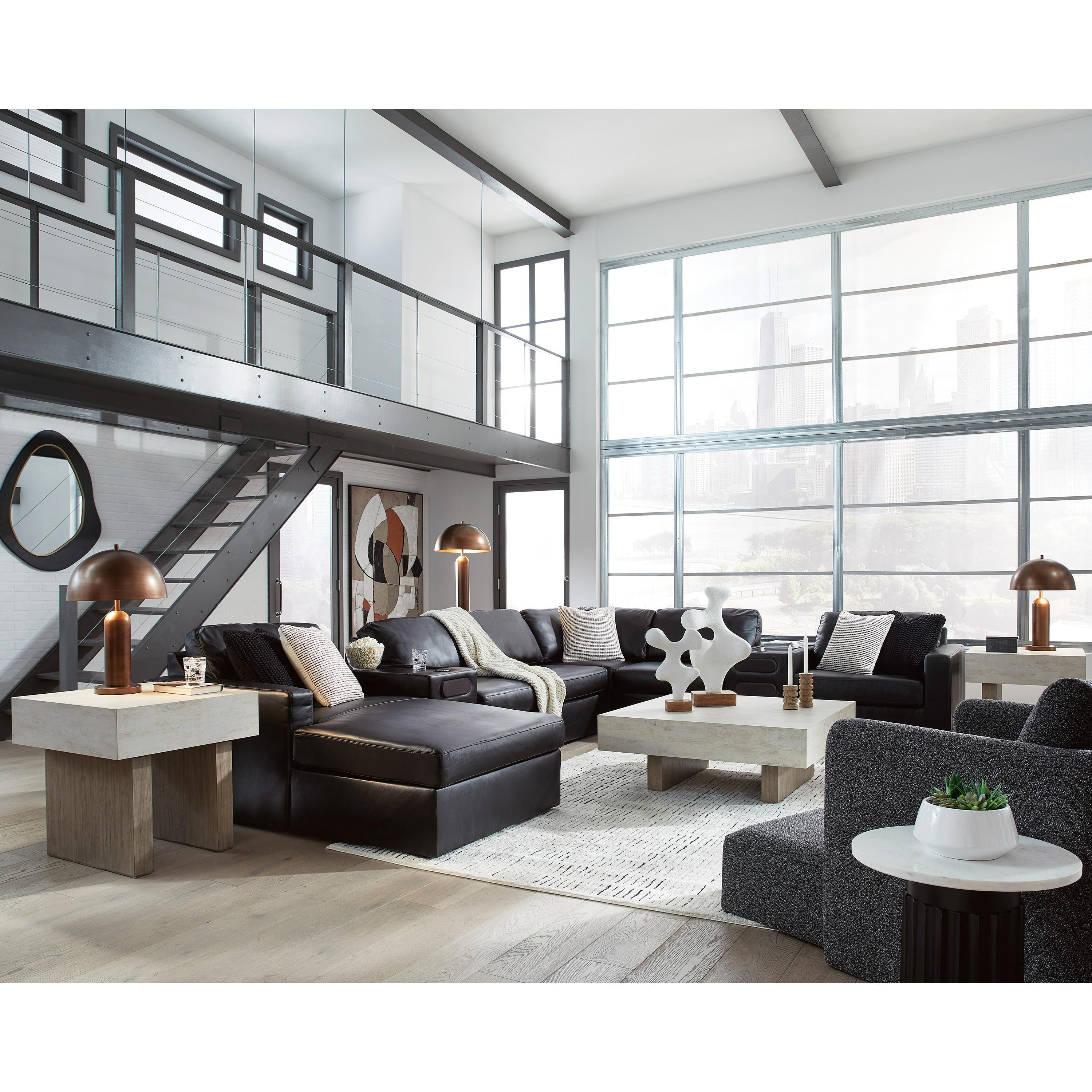 Signature Design by Ashley ModMax II 74305S47 8 pc Sectional with Chaise and Audio Consoles IMAGE 5