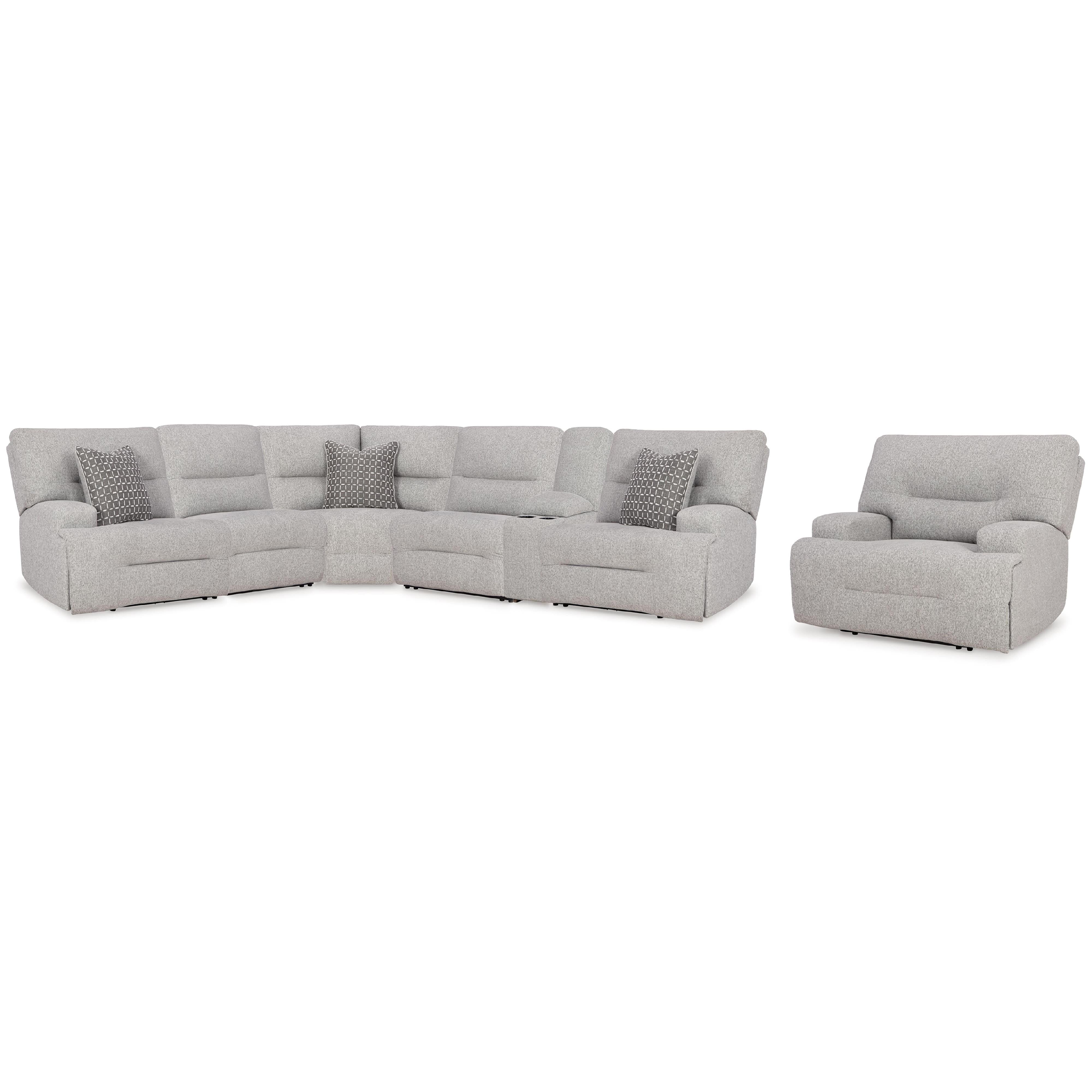 Signature Design by Ashley Acklen Place 93605S8 7 pc Power Reclining Sectional IMAGE 1