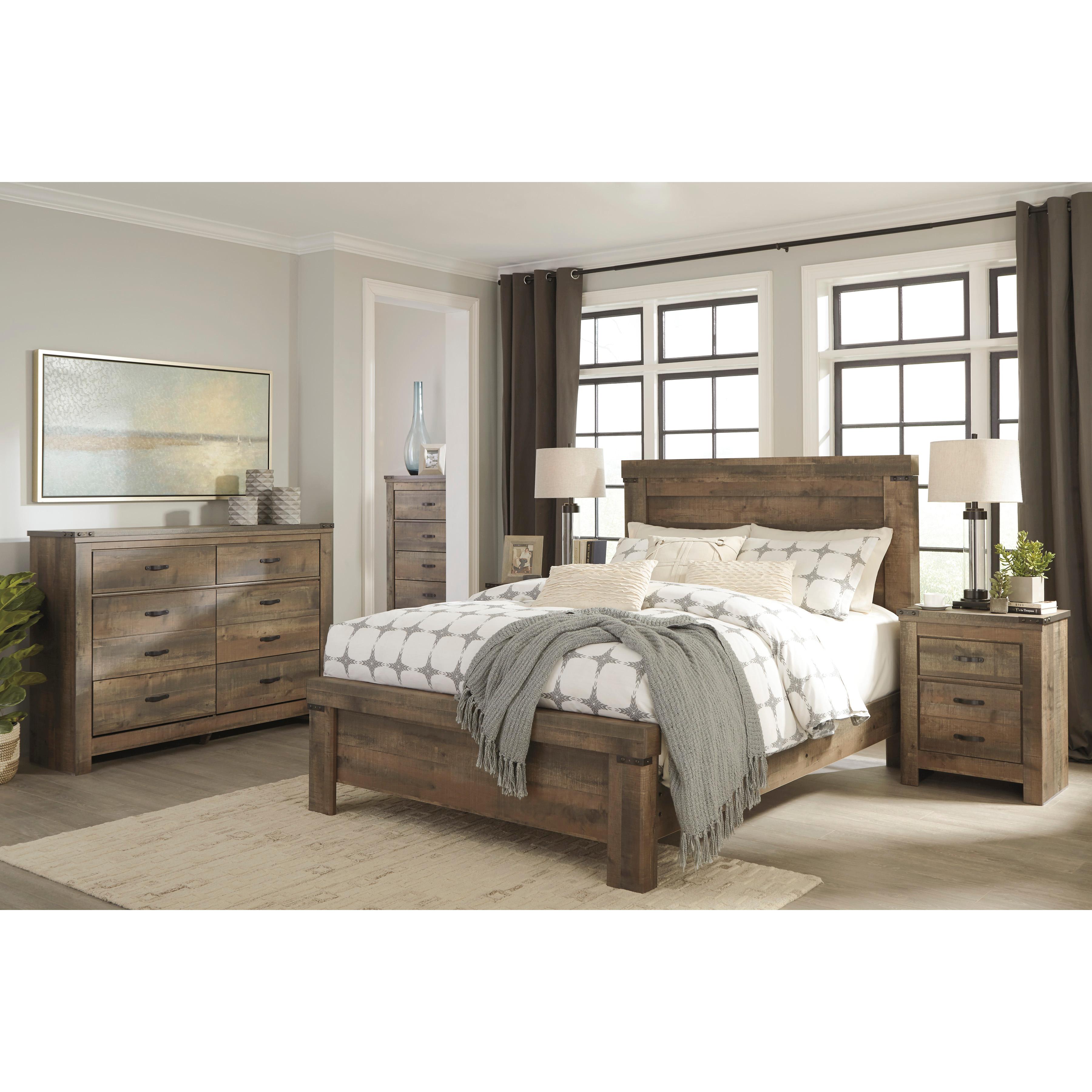 Signature Design by Ashley Trinell B446B48 Queen Panel Bed IMAGE 3
