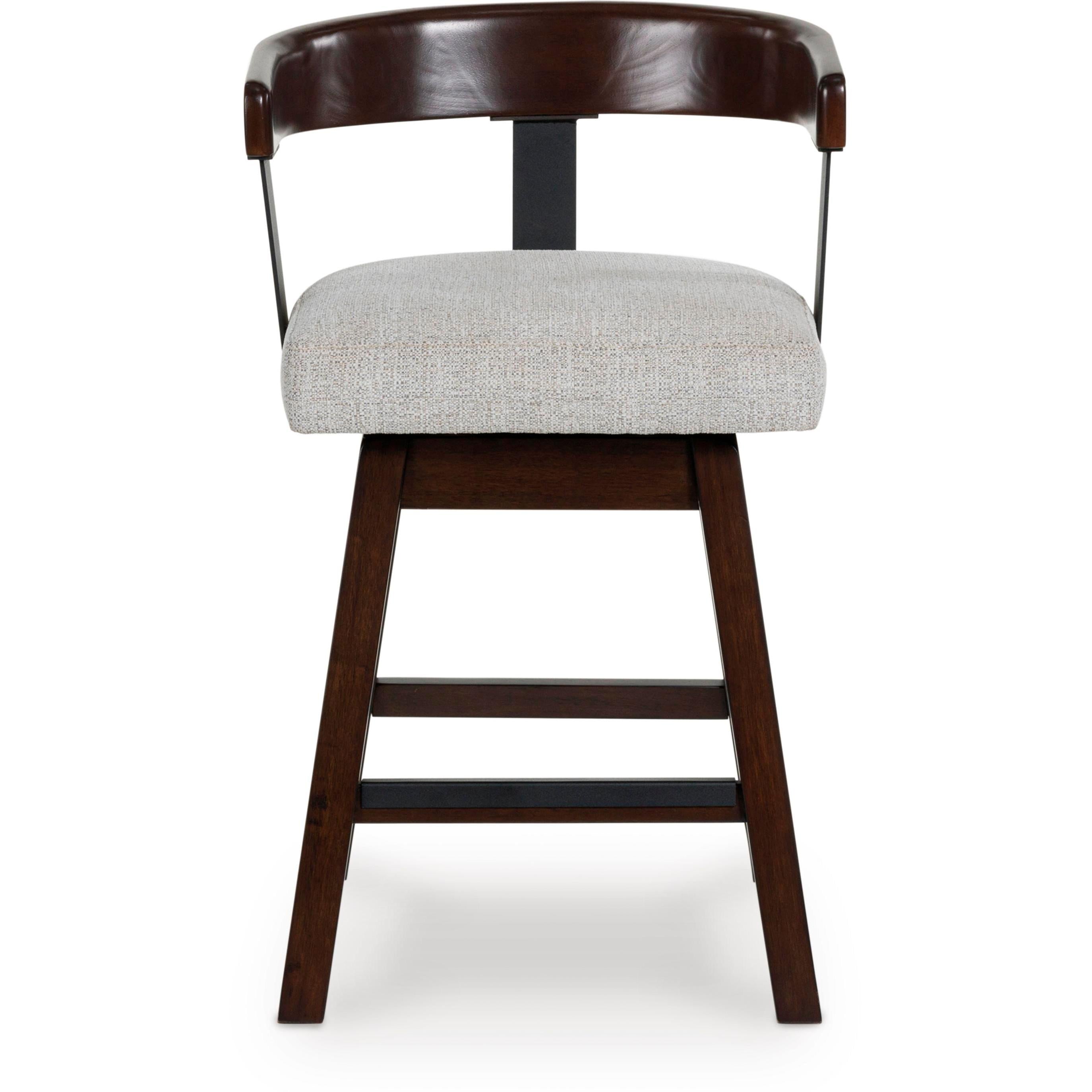 Signature Design by Ashley Haddigan D596-224 Upholstered Swivel Barstool IMAGE 2