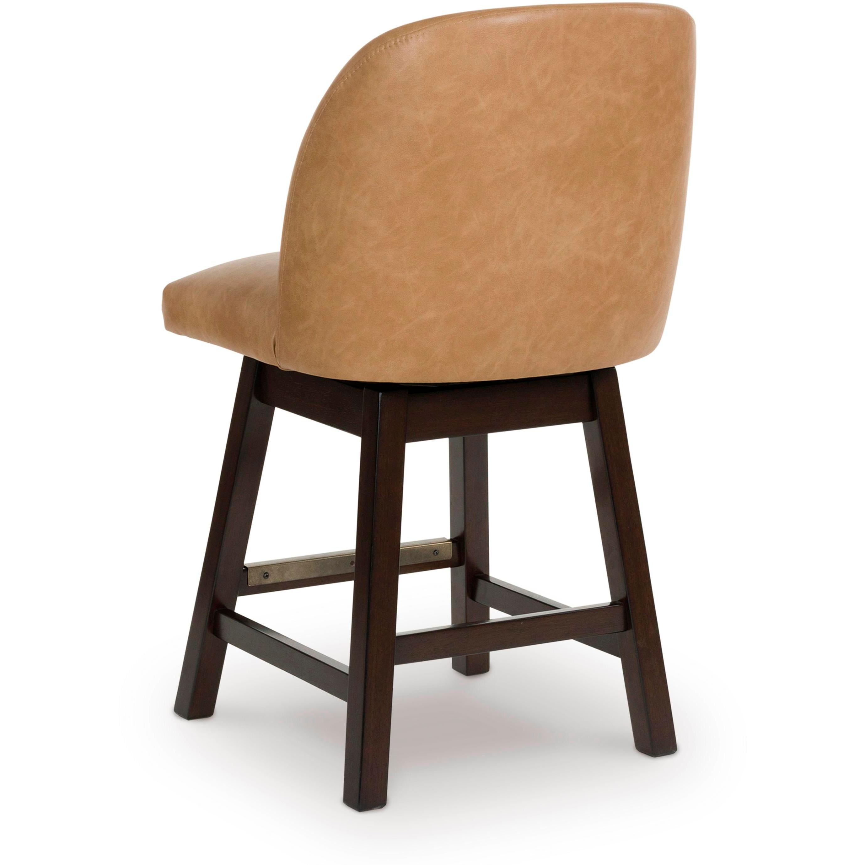 Signature Design by Ashley Neymorton D618-324 Upholstered Swivel Barstool IMAGE 4